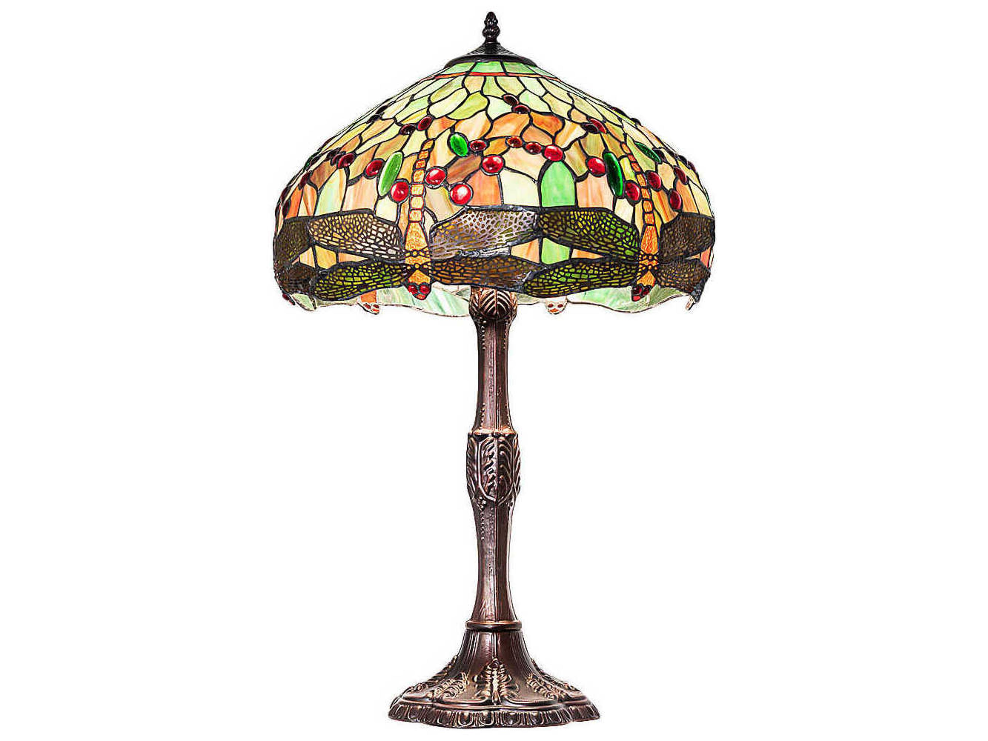 Meyda Tiffany Hanginghead Dragonfly Mahogany Bronze Buffet Lamp