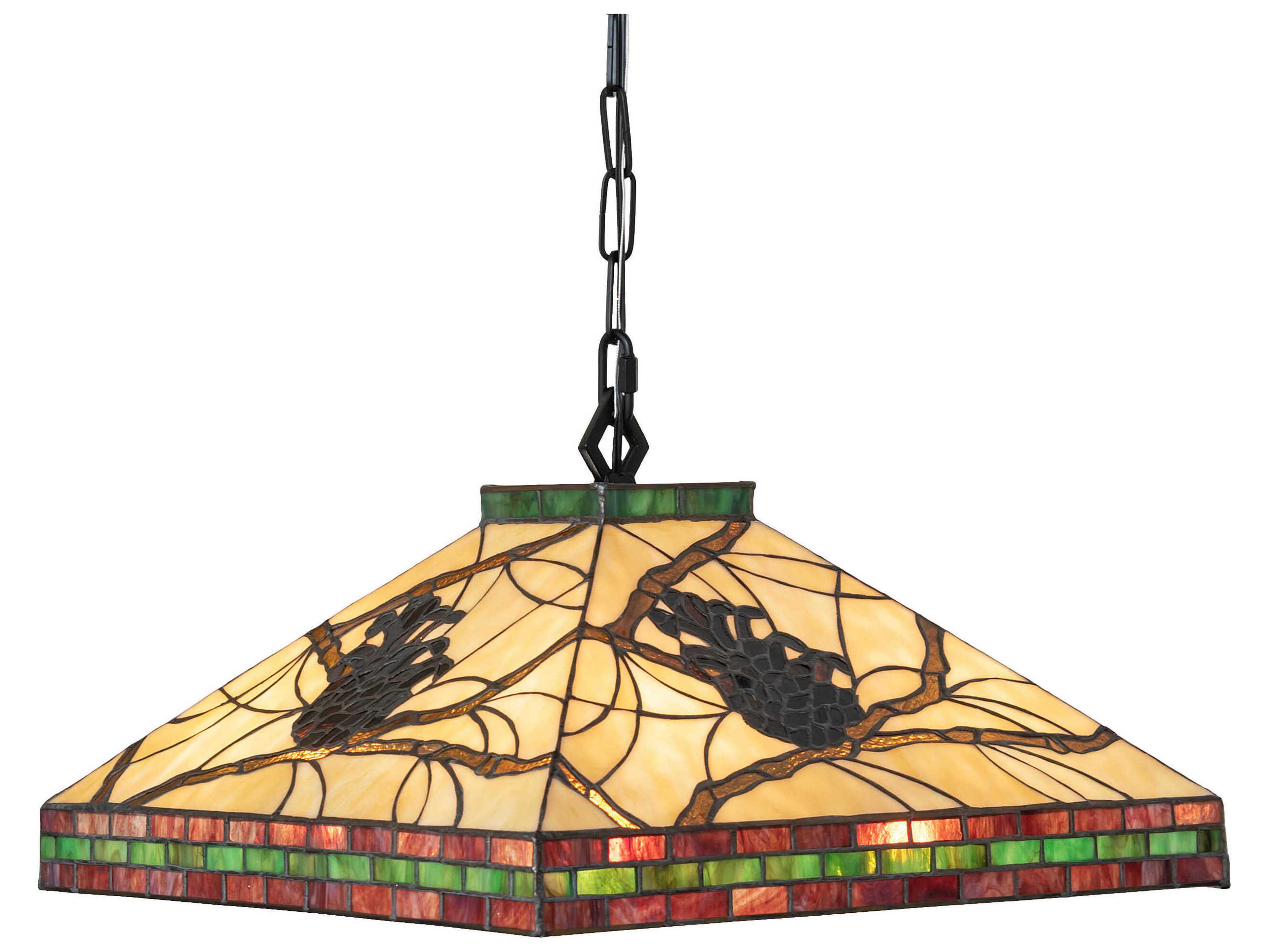 Meyda Pinecone 4-Light Coffee Bean Brown Pendant