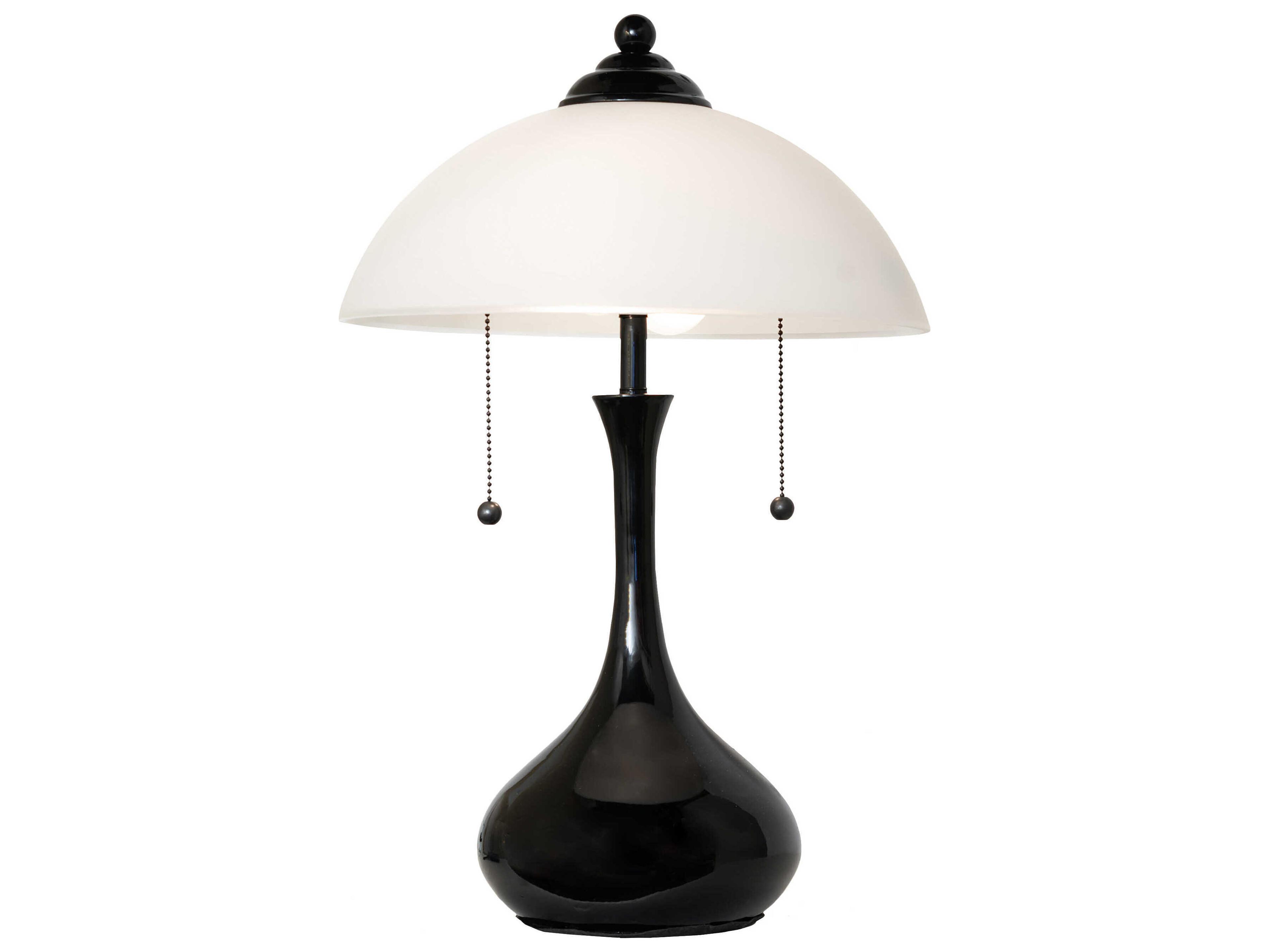 Meyda Metro Frosty Copper Vein Black Table Lamp