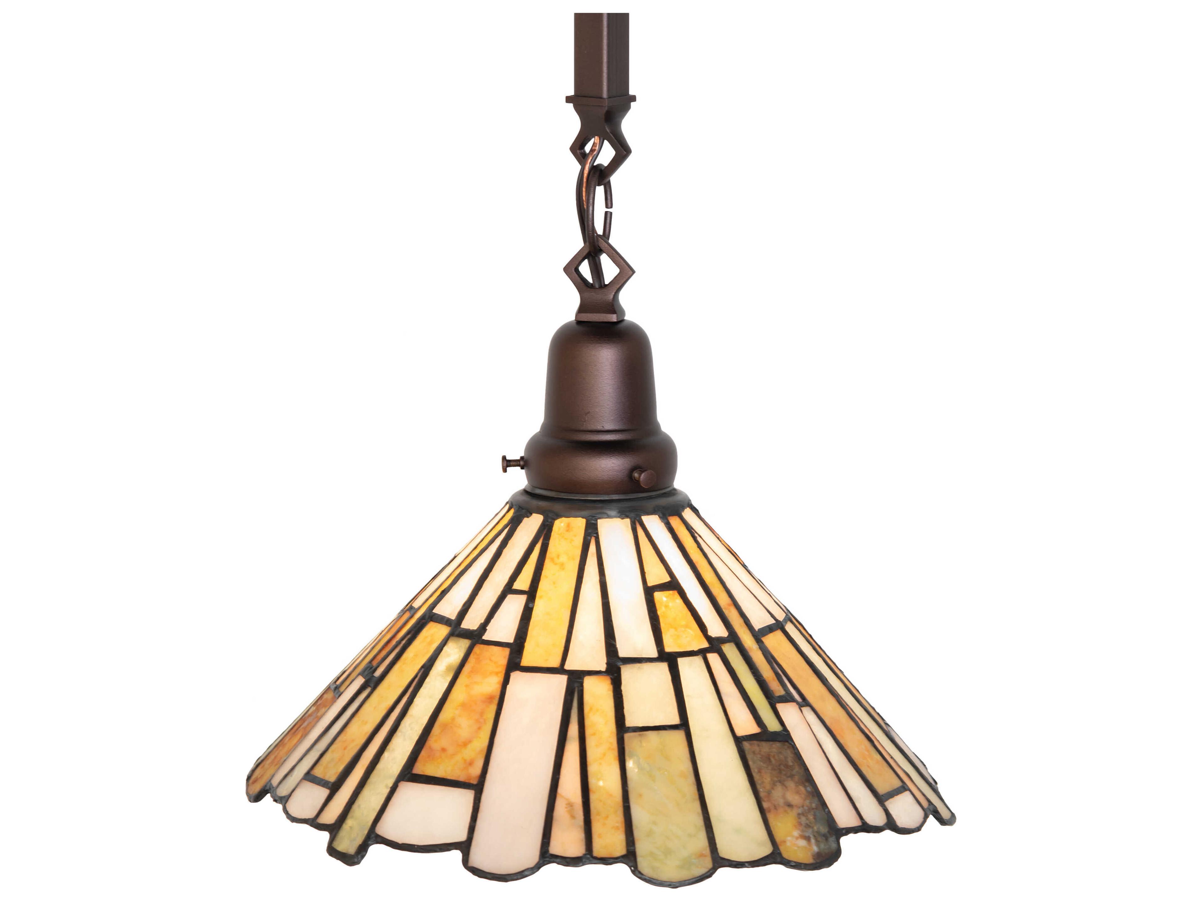 Meyda Delta Jadestone 1-Light Mahogany Bronze Pendant