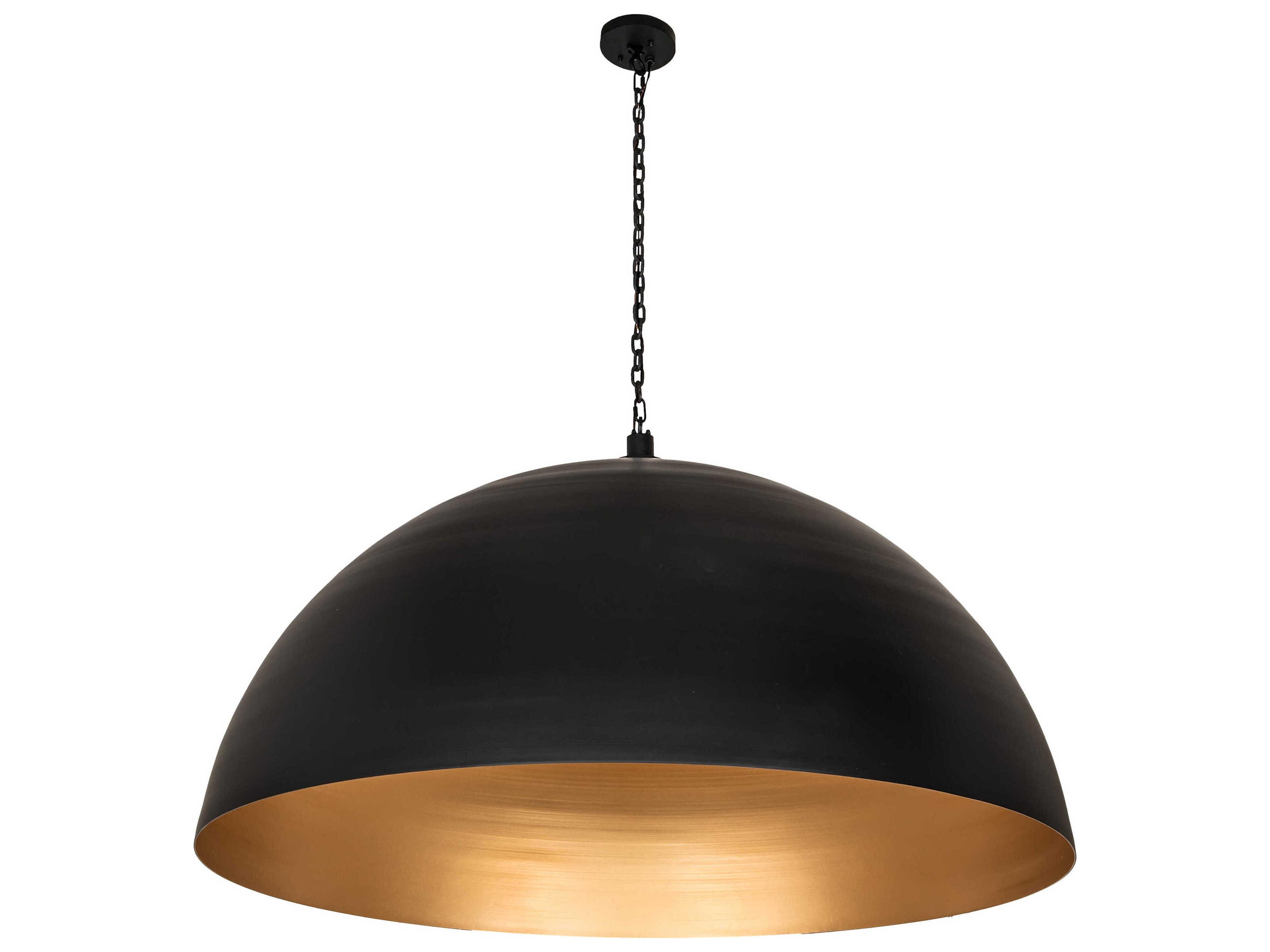 Meyda Gravity 1-Light Solar Black / Gold Metallic Pendant