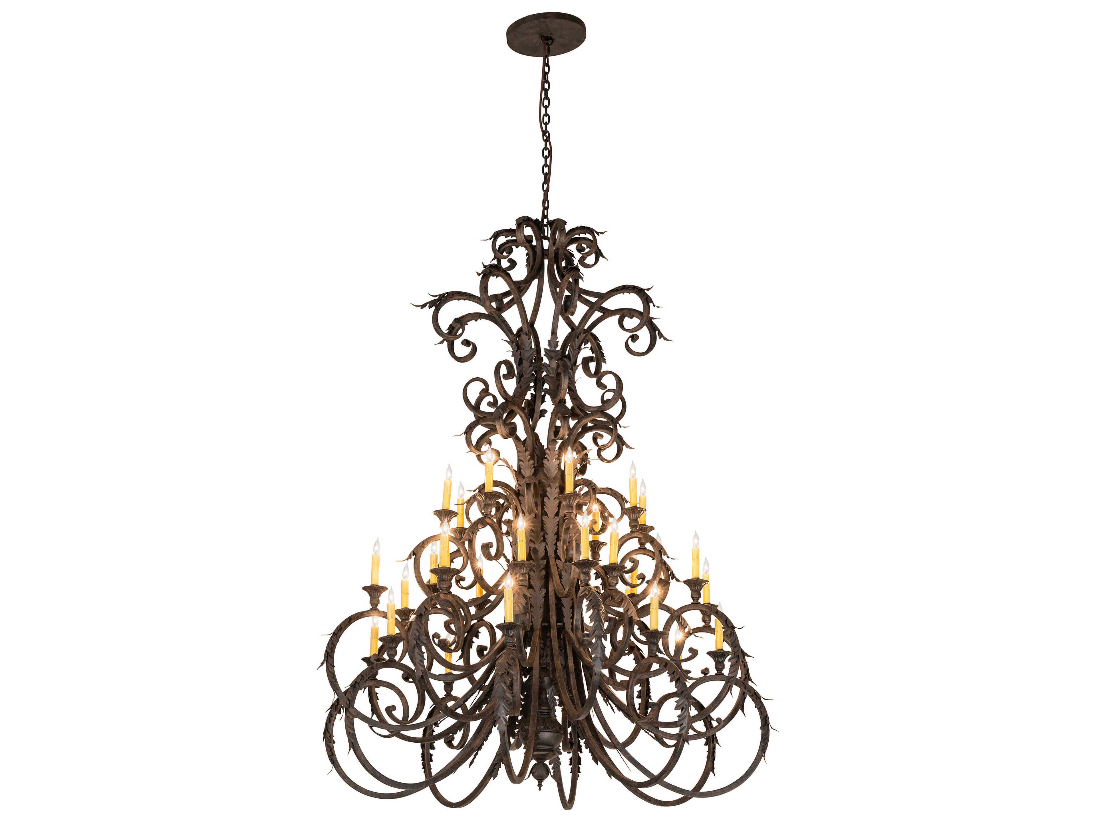 Meyda Serratina 32-Light Coffee Bean / Cajun Spice Chandelier