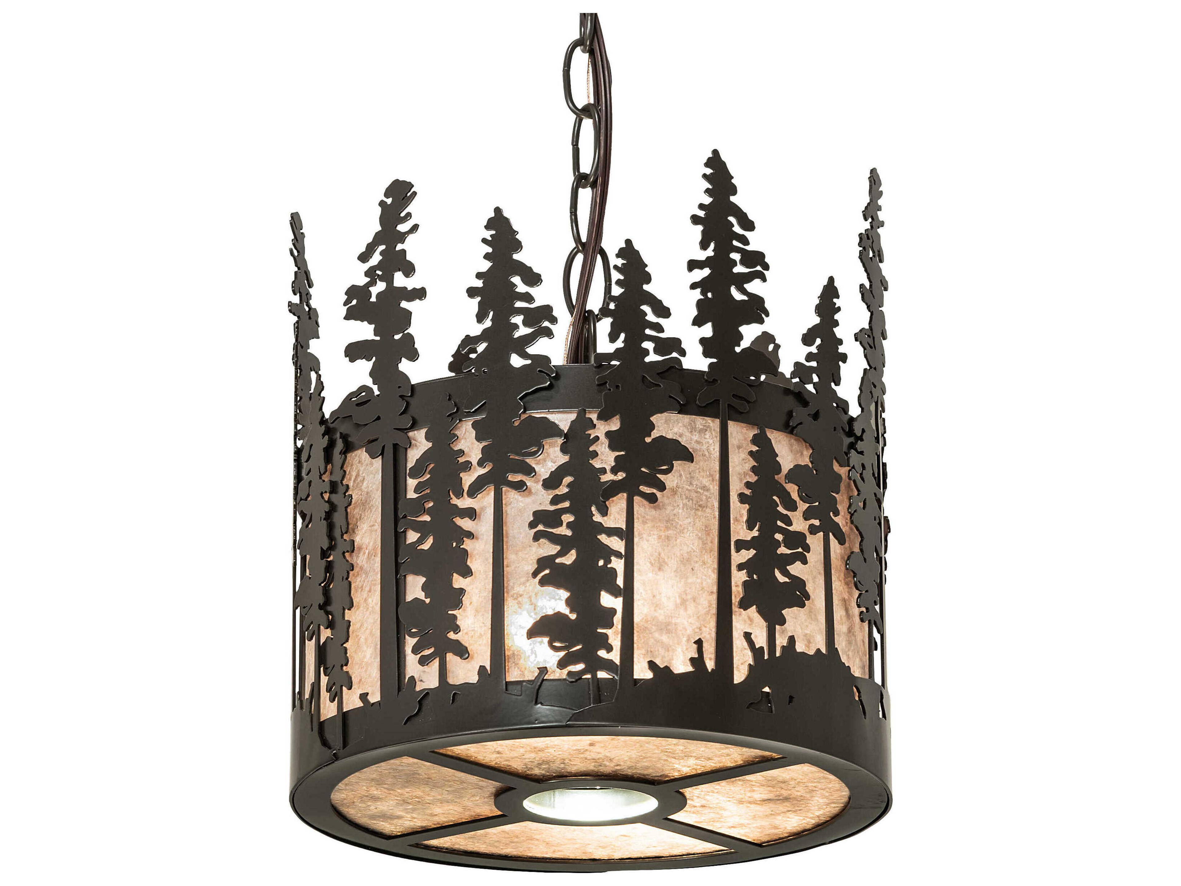 Meyda Tall Pines 3-Light Timeless Bronze Mini Pendant