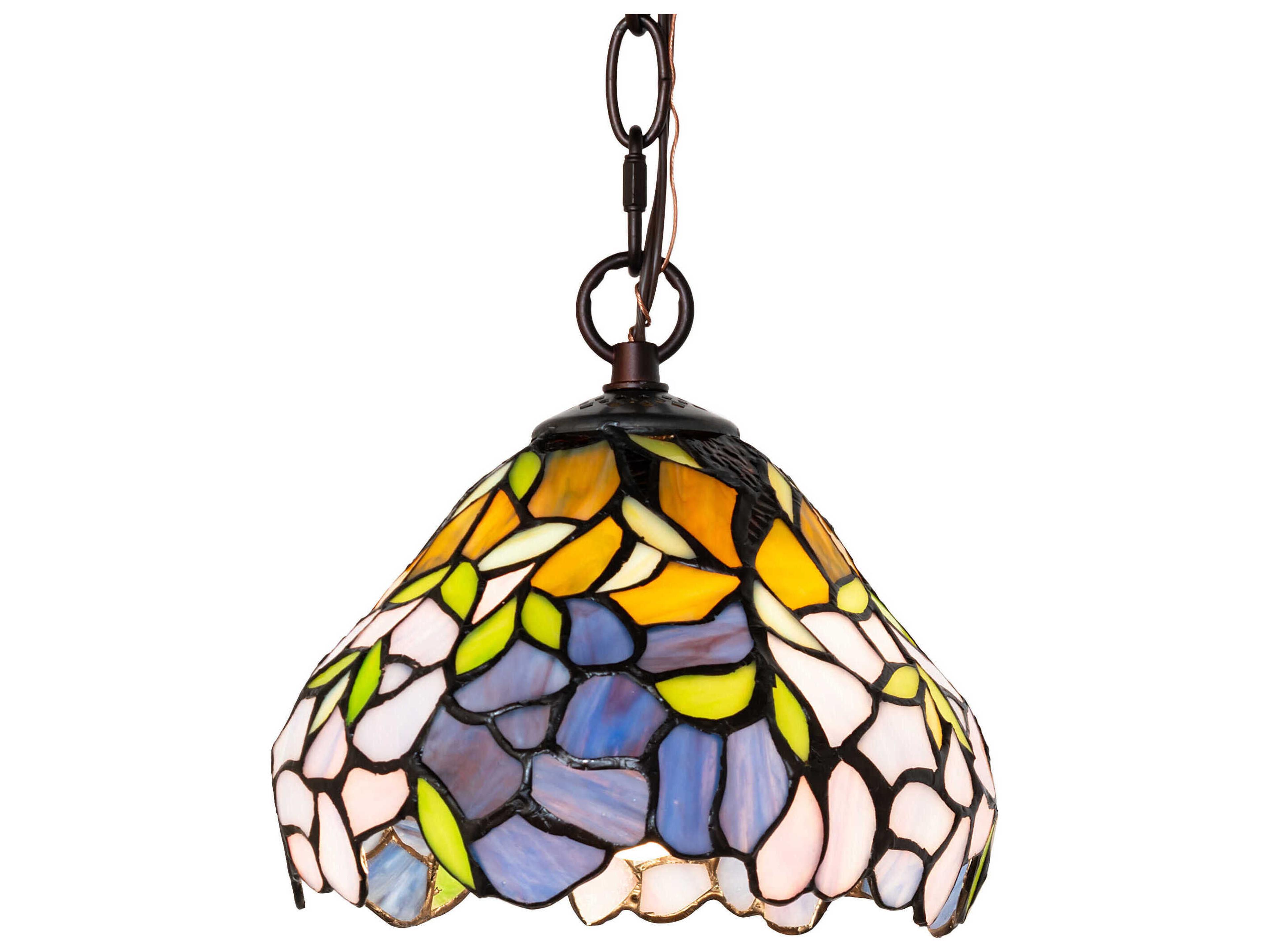 Meyda Laburnum 1-Light Mahogany Bronze Mini Pendant