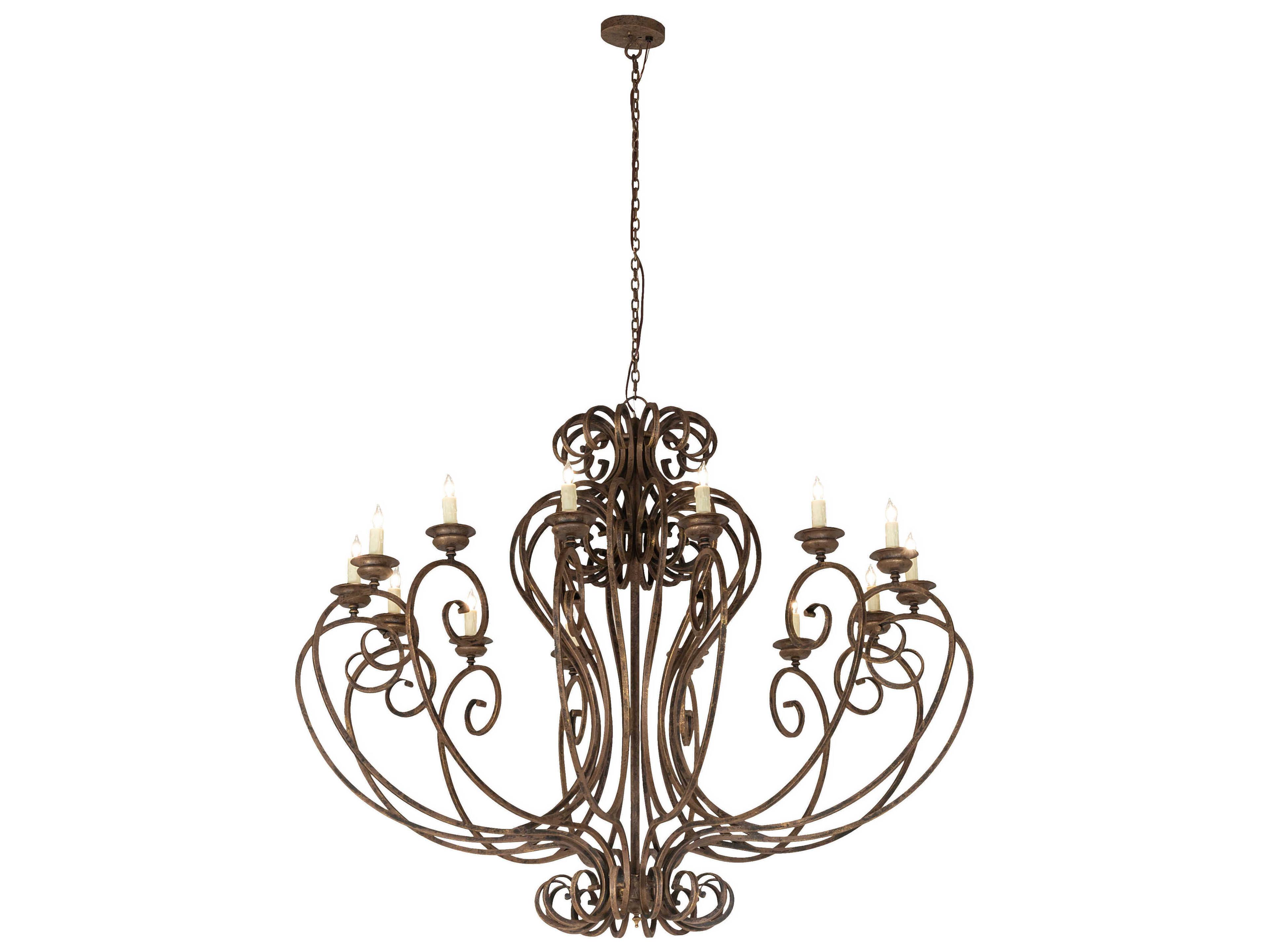 Meyda Fernando 14-Light Antiquity Bronze Traditional Chandelier