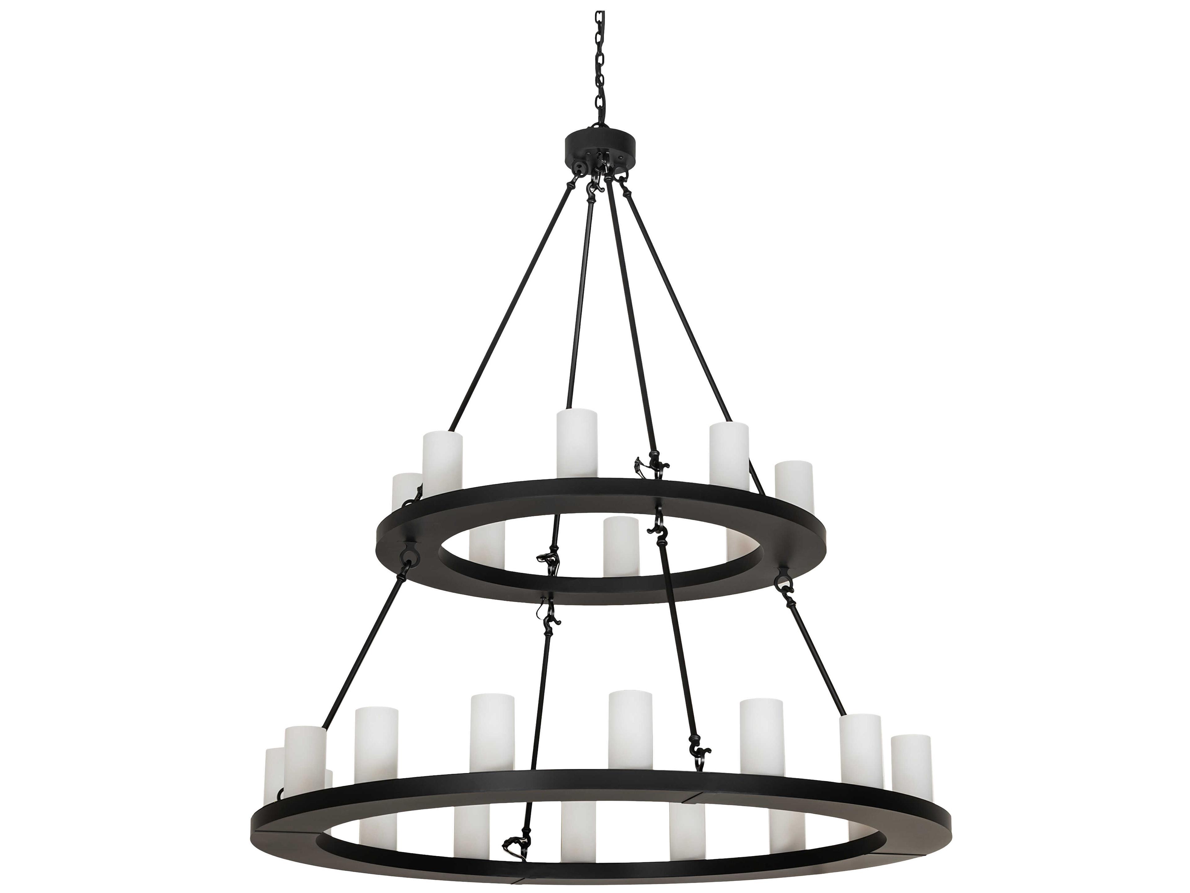 Meyda Loxley 24-Light Solar Black Chandelier