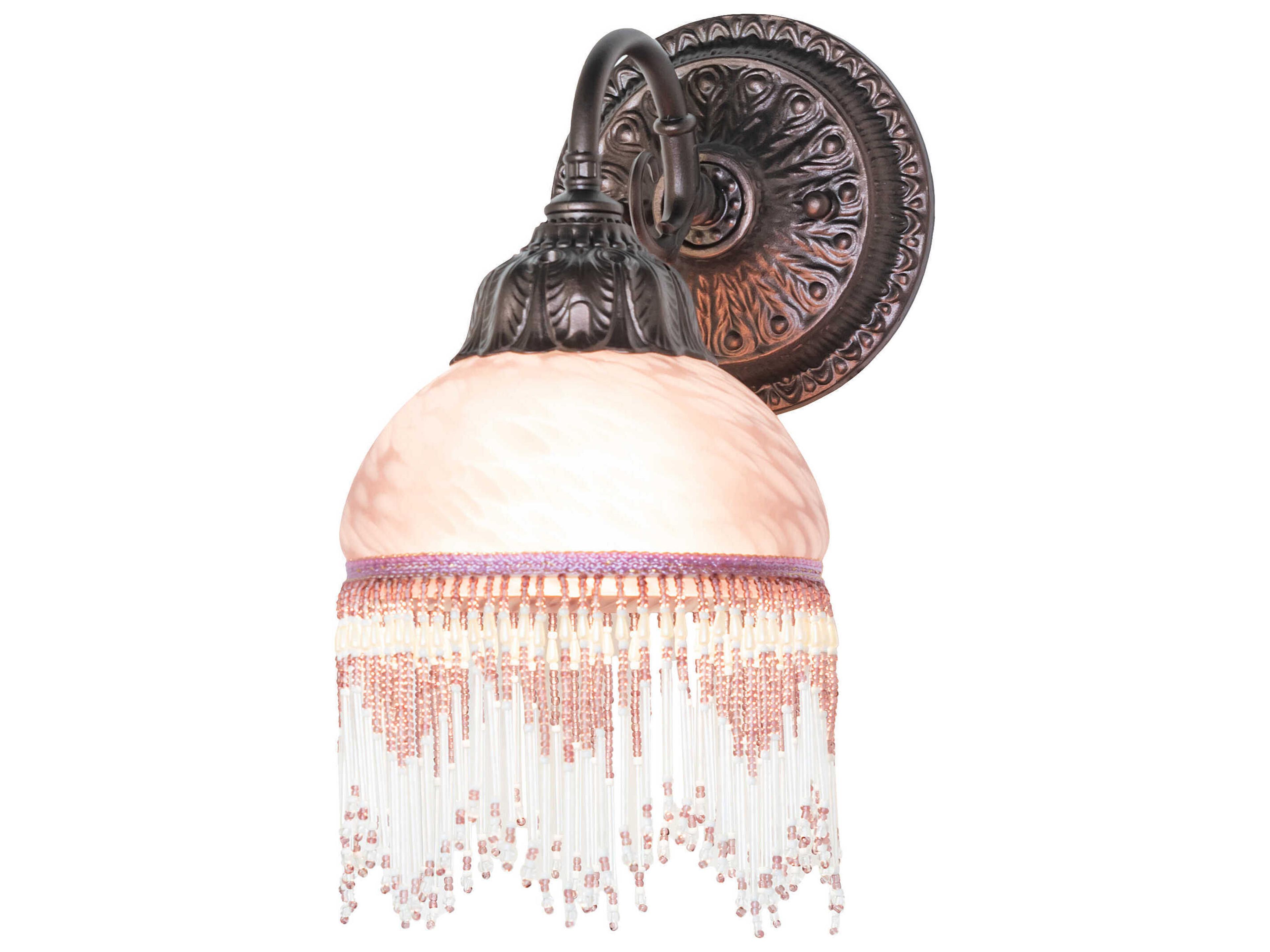 Meyda Roussillon 1-Light Cranberry Glass Wall Sconce
