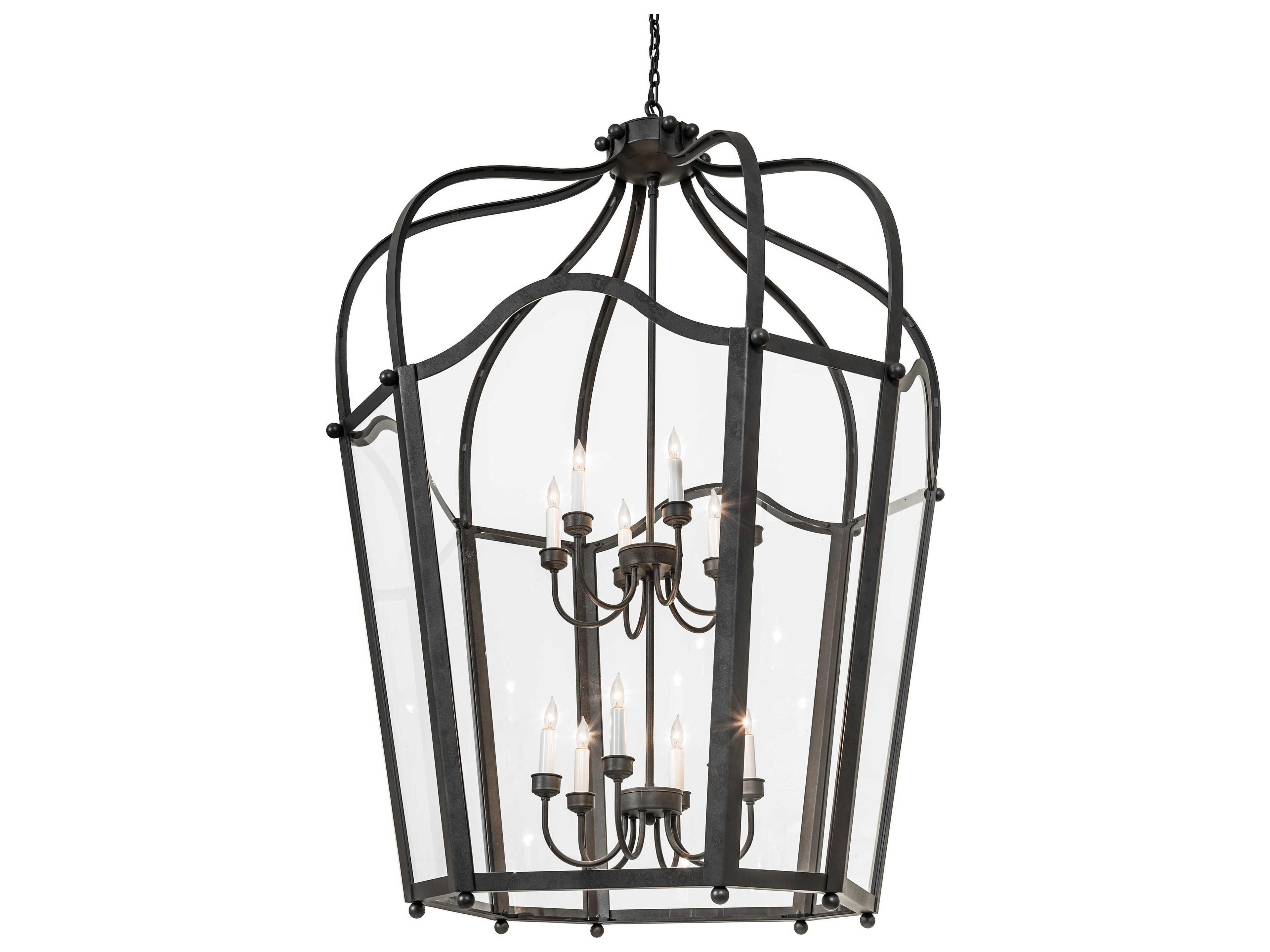 Meyda Citadel 12-Light Old Wrought Iron Pendant