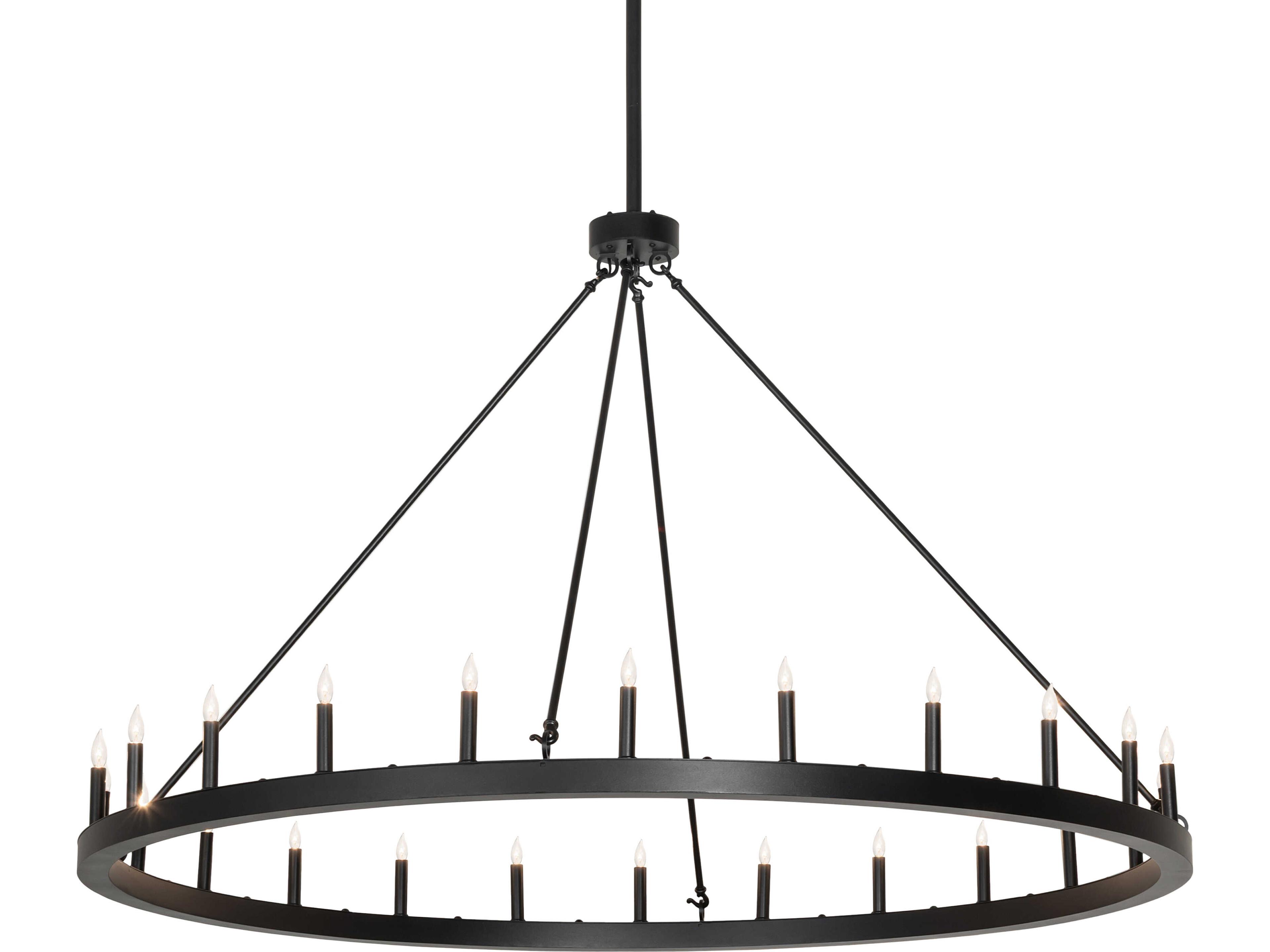 Meyda Loxley 24-Light Textured Black Traditional Chandelier