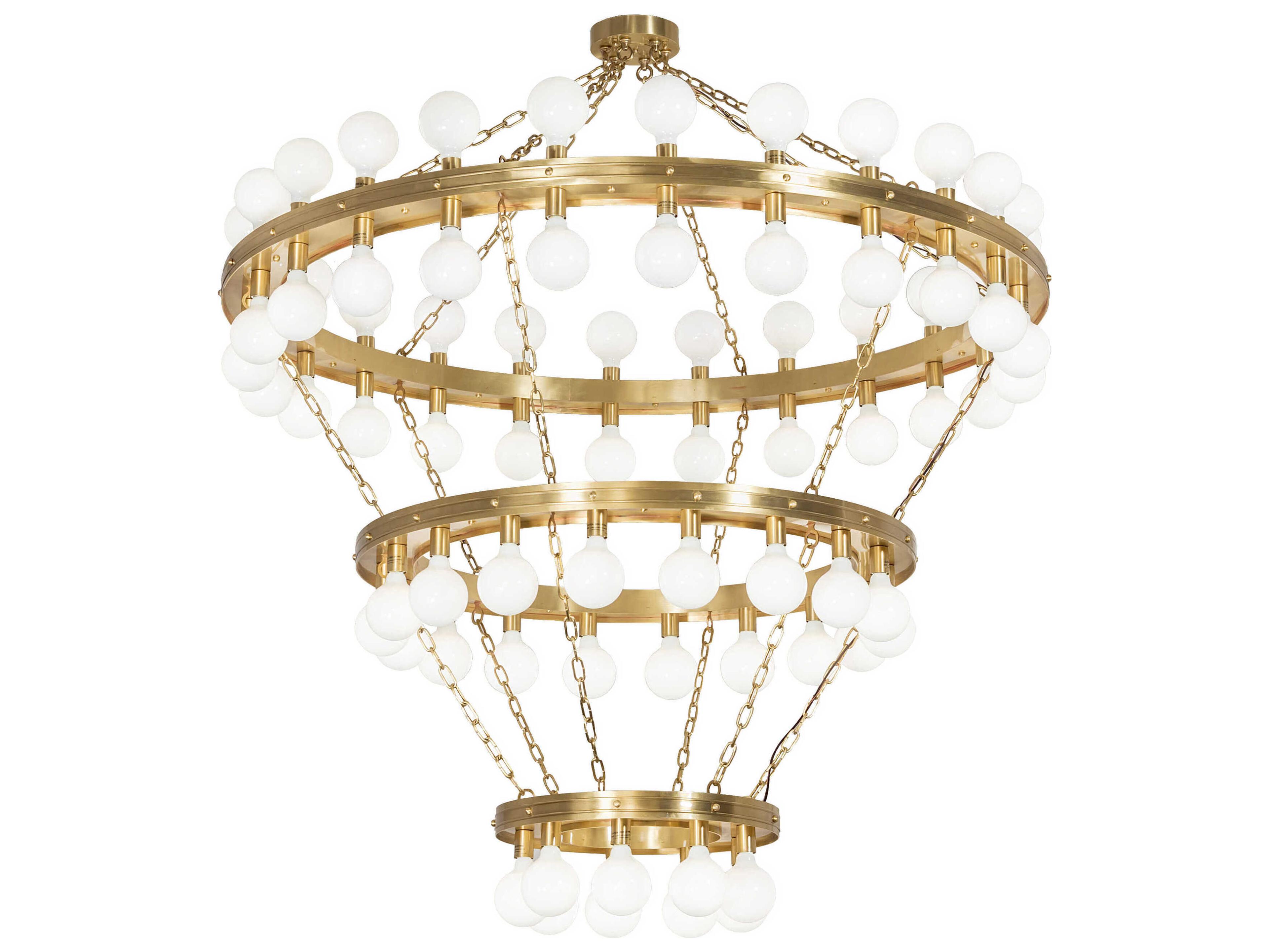 Meyda Albion 75-Light Brushed Brass Tiered Chandelier