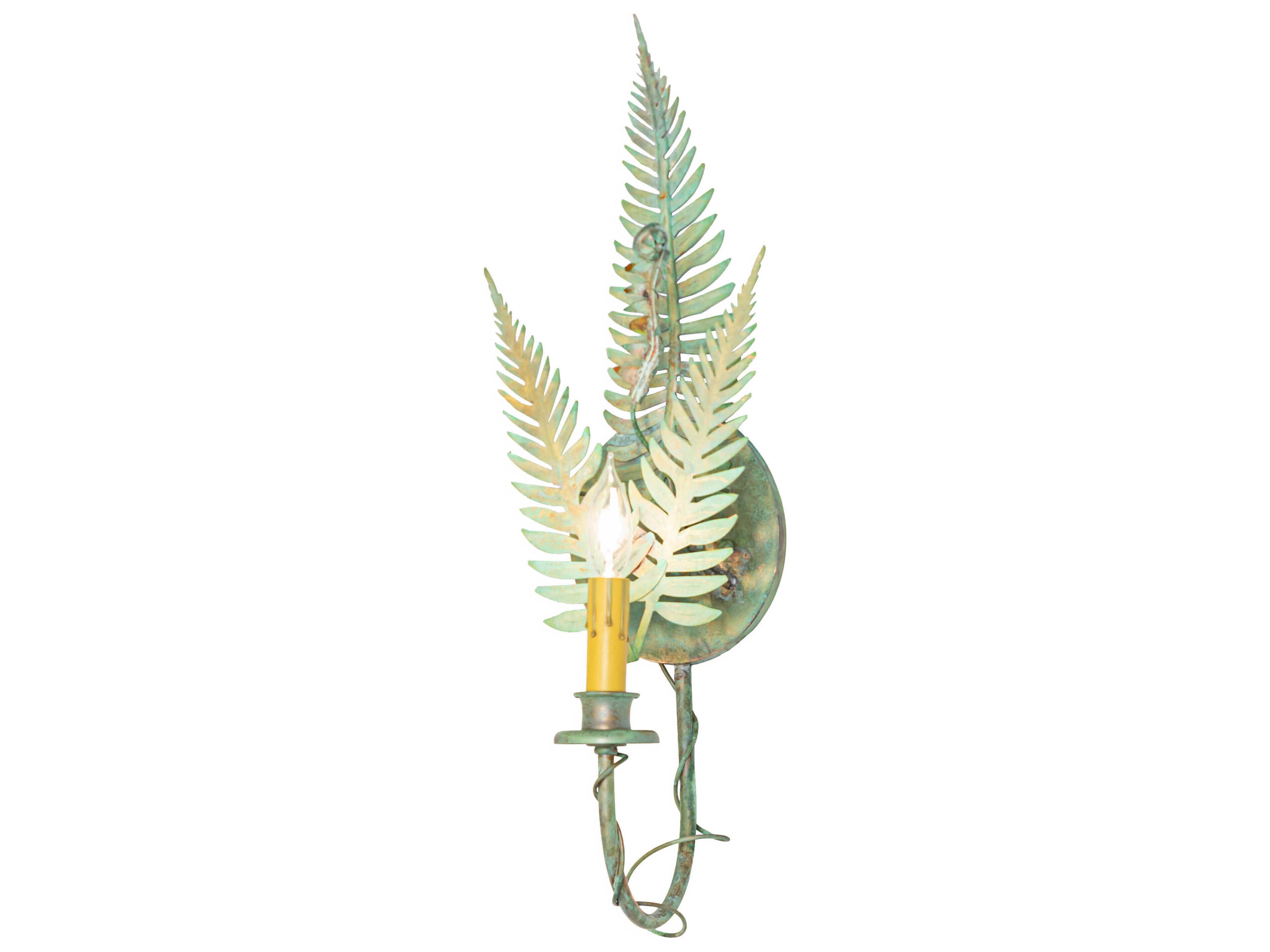 Meyda Fern 1-Light Verdigris / Copper Wall Sconce