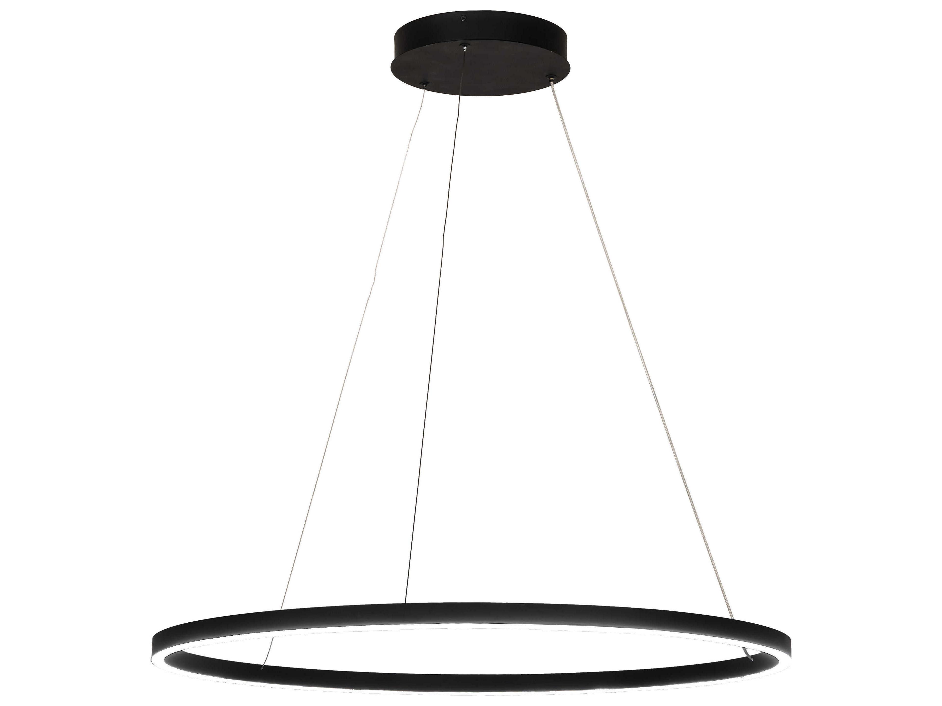 Meyda Anillo Solar Black Round Pendant