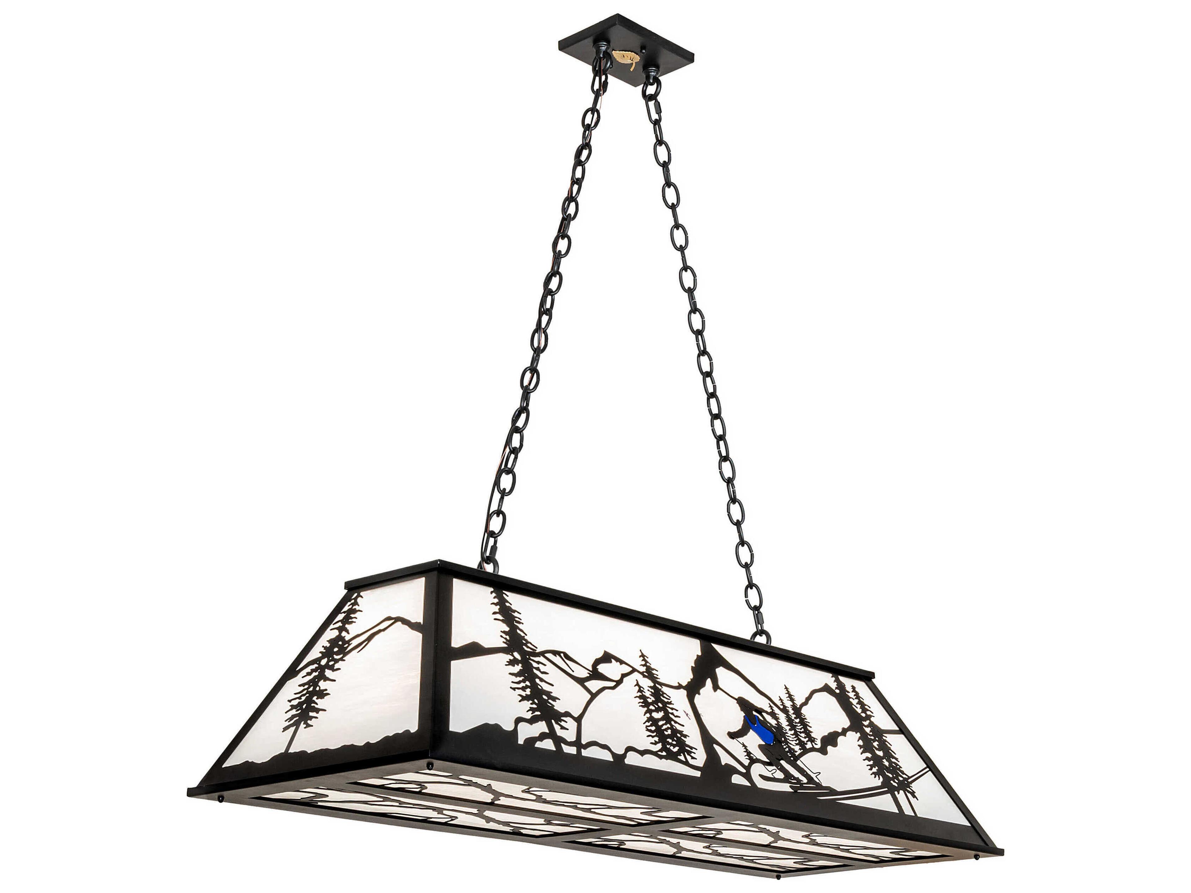 Meyda Alpine 6-Light Textured Black Island Pendant