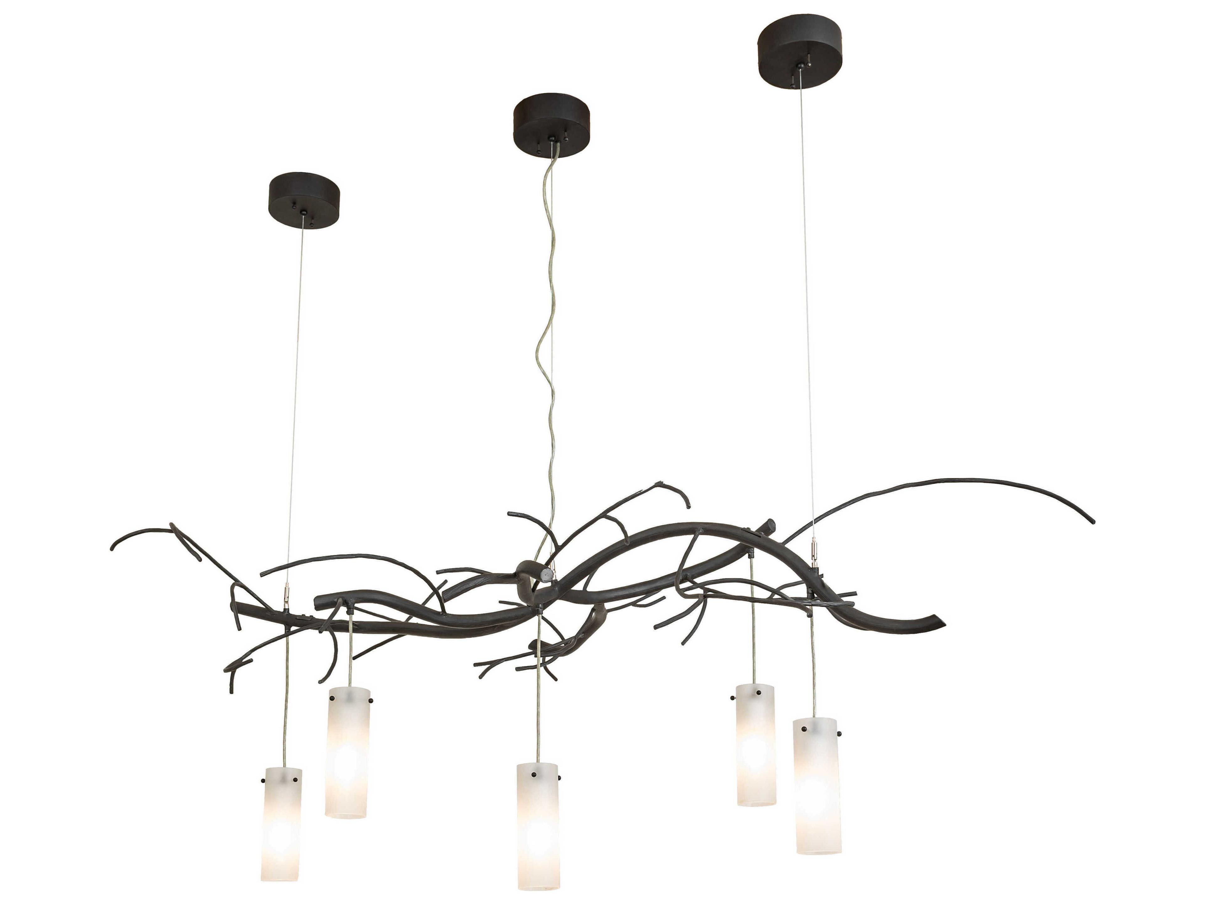 Meyda Winter Solstice 5-Light Costello Black Island Pendant