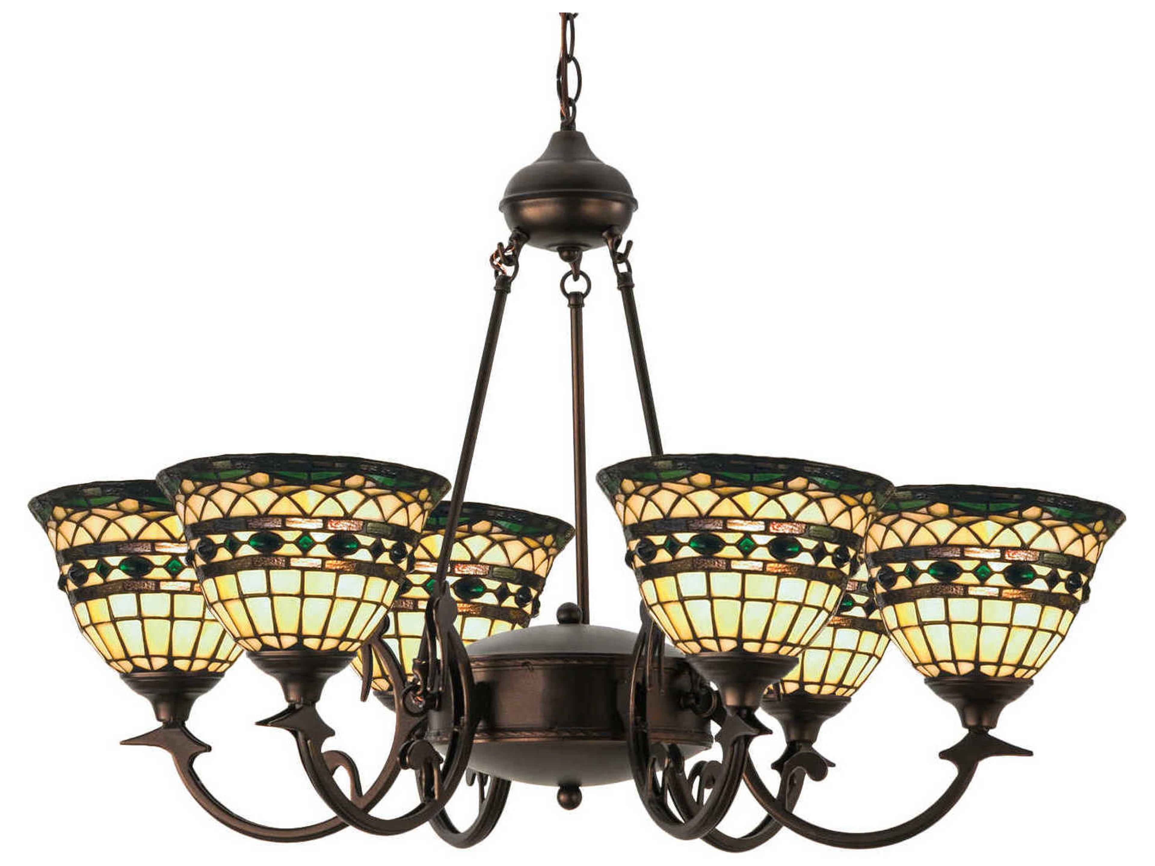 Meyda Tiffany Roman 6-Light Black Traditional Chandelier