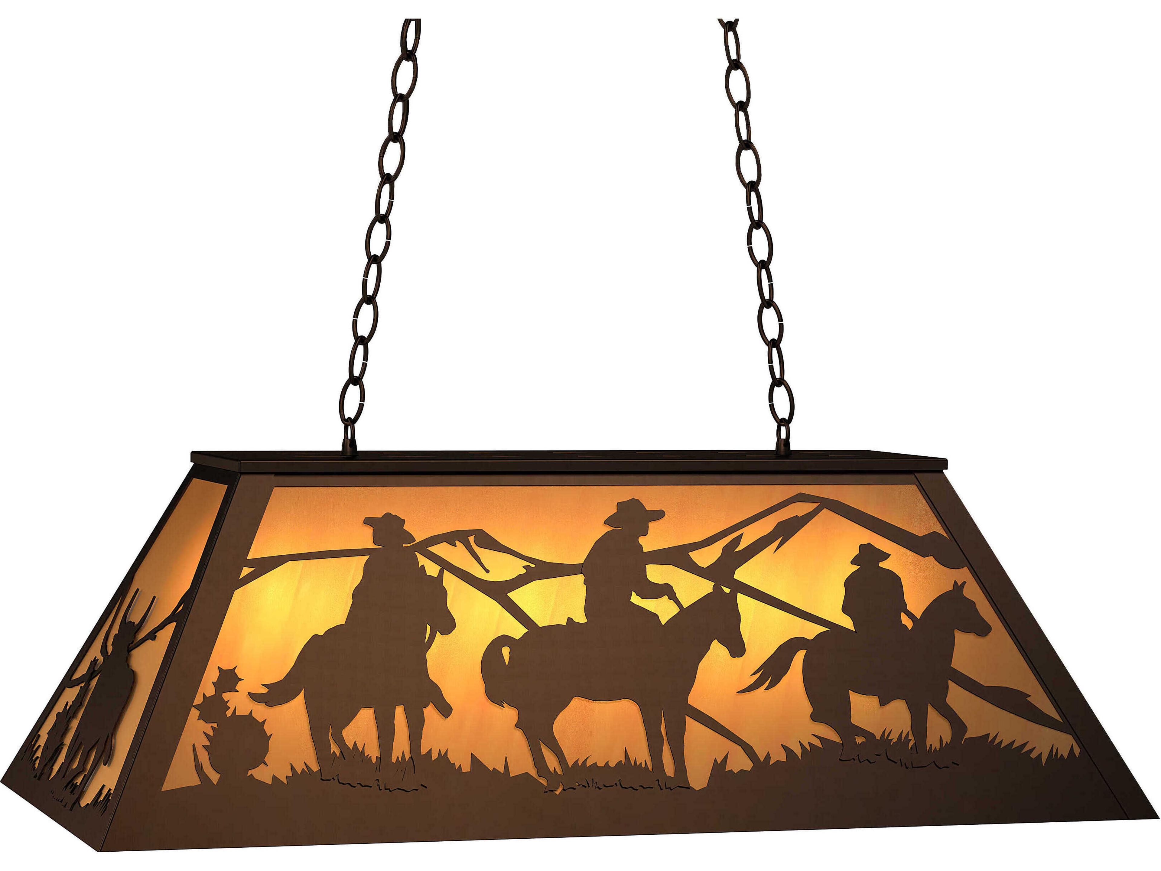 Meyda Rustlers 6-Light Timeless Bronze Island Pendant