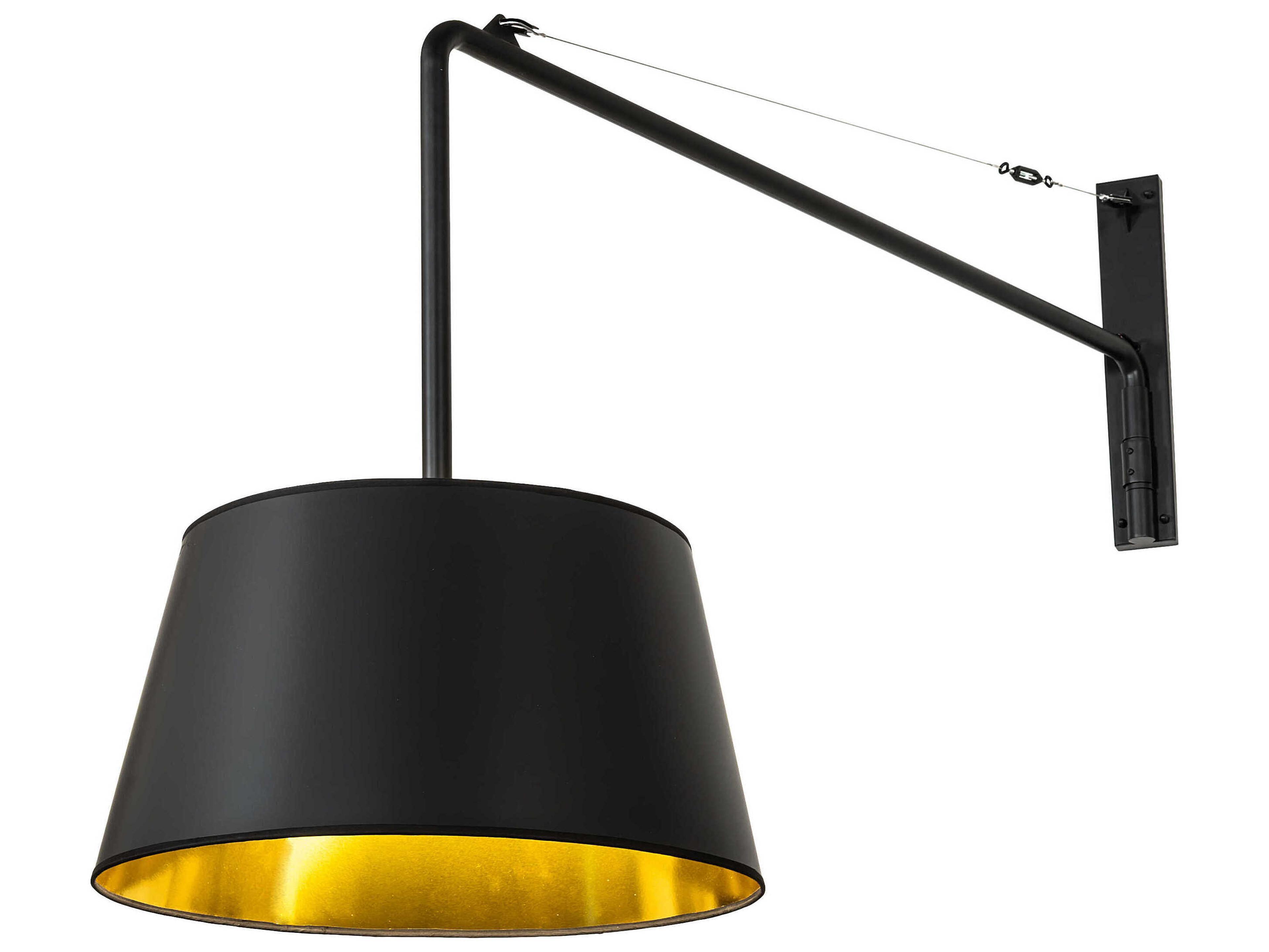 Meyda Cilindro 1-Light Solar Black Swing Wall Sconce