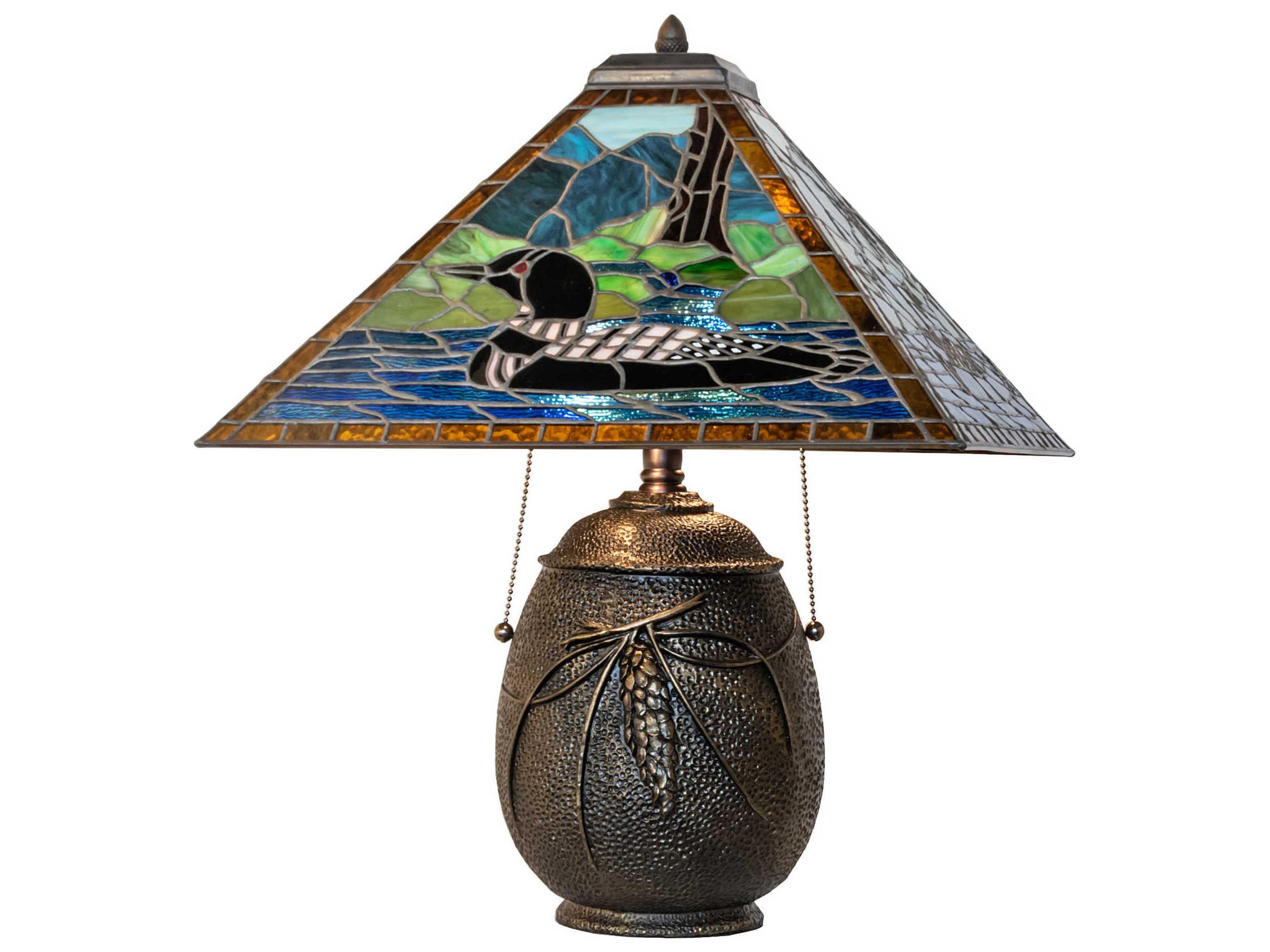 Meyda Loon Stained Glass Table Lamp