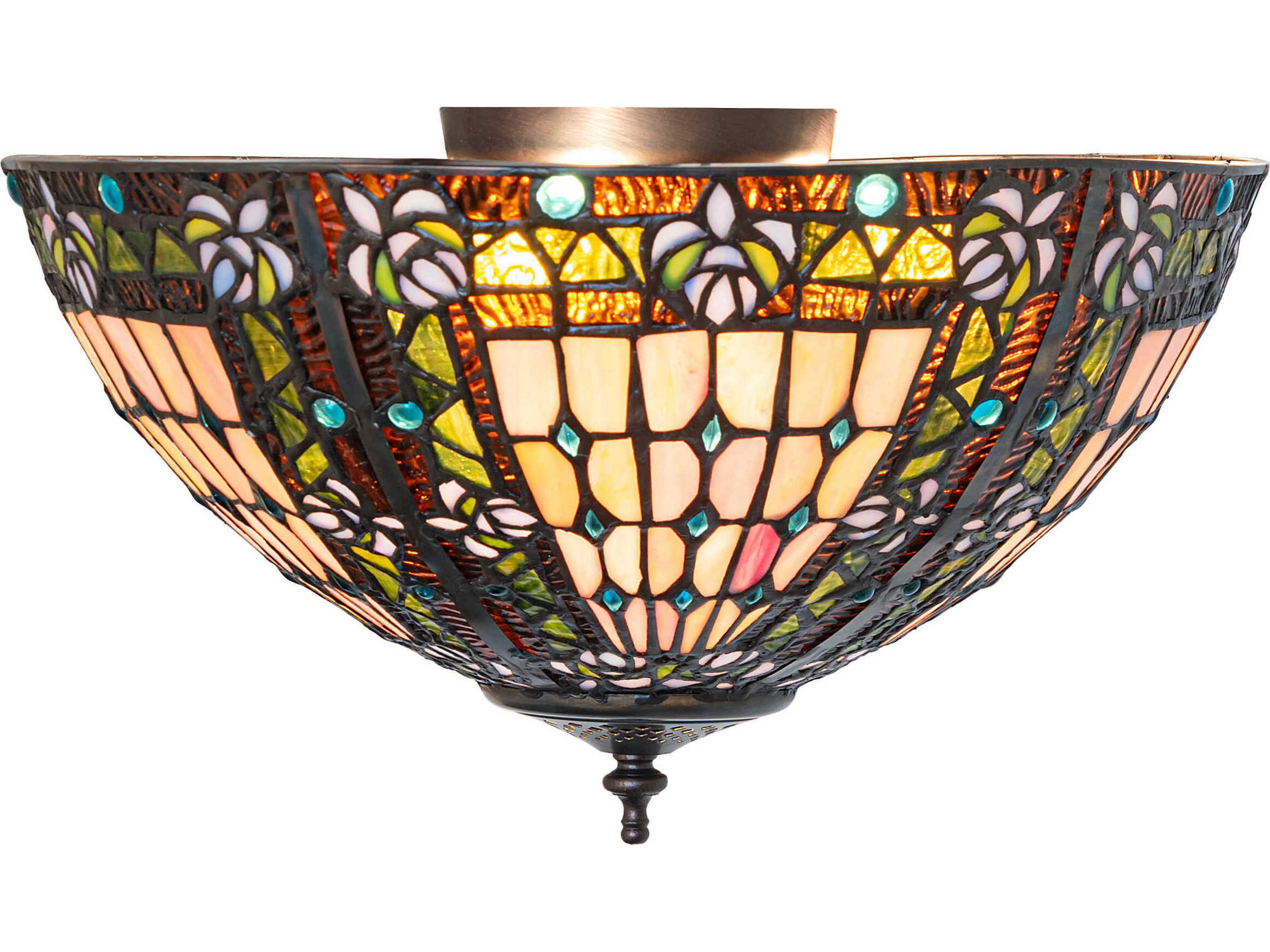 Meyda Fleur-de-lis 3-Light Earth Flush Mount