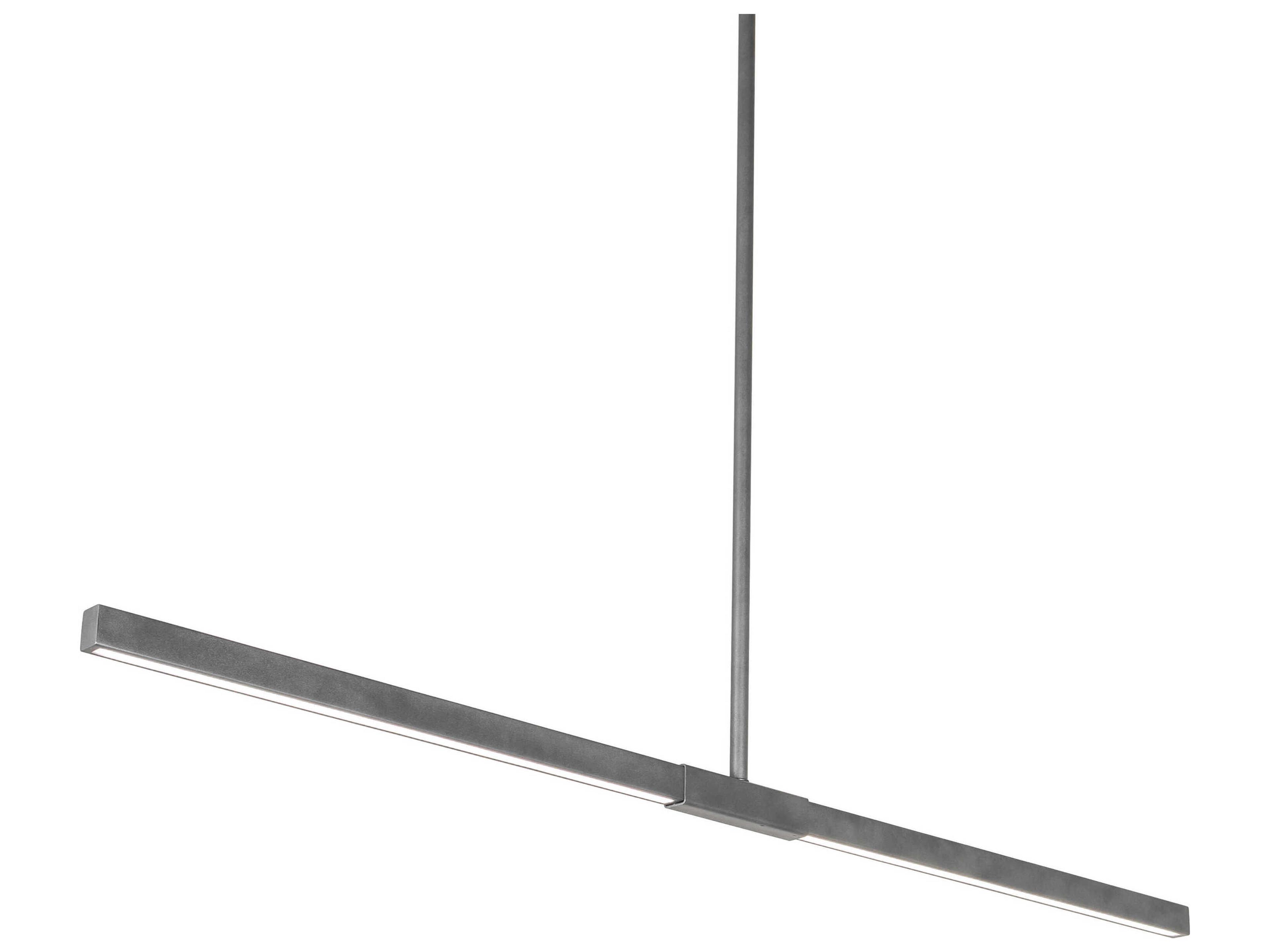 Meyda Trax Blackened Pewter Gray Linear Island Pendant