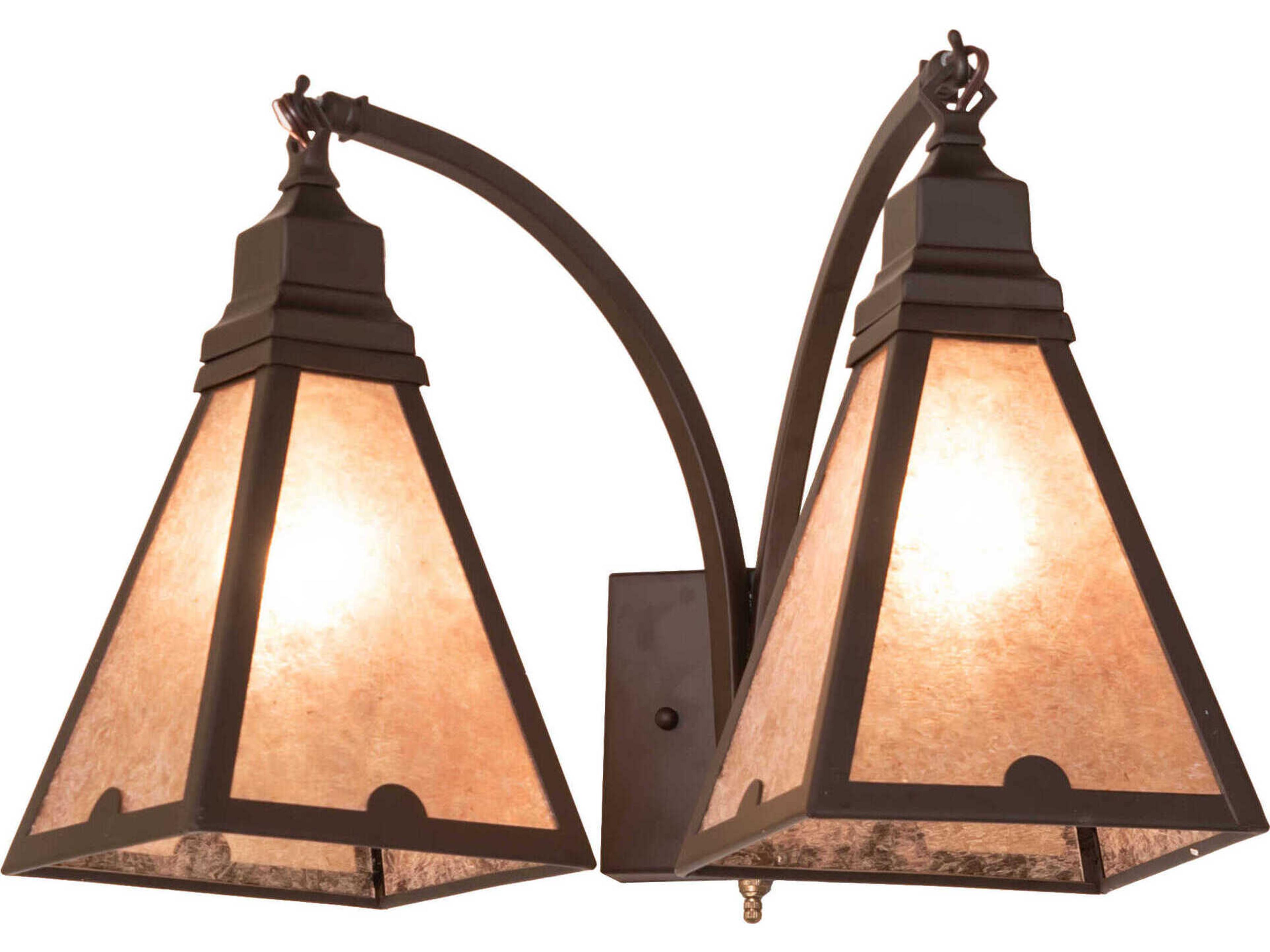 Meyda Arnage 2-Light Oil Rubbed Bronze Traditional Wall Sconce