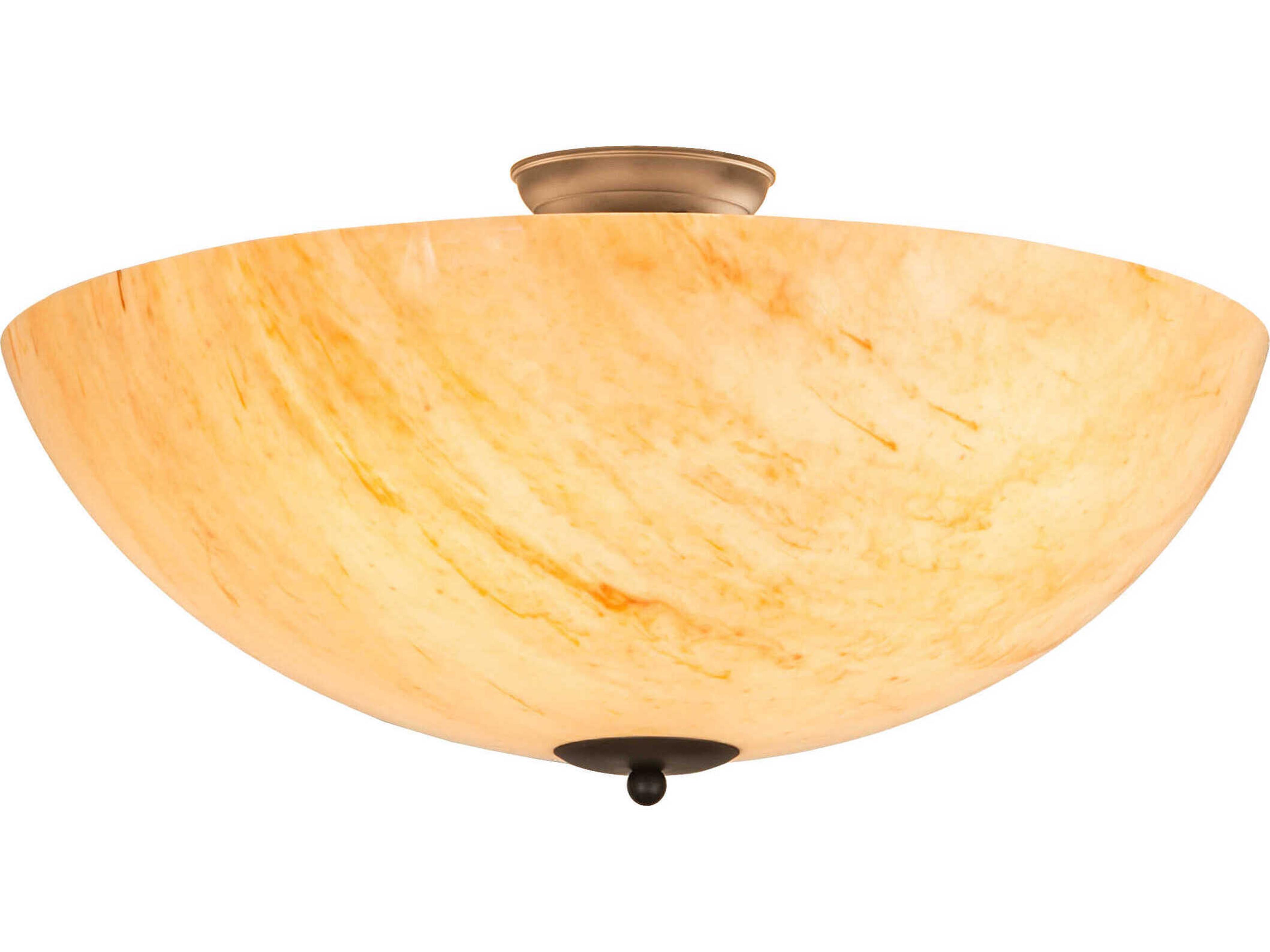 Meyda Cypola 5-Light Oil Rubbed Bronze Bowl Flush Mount