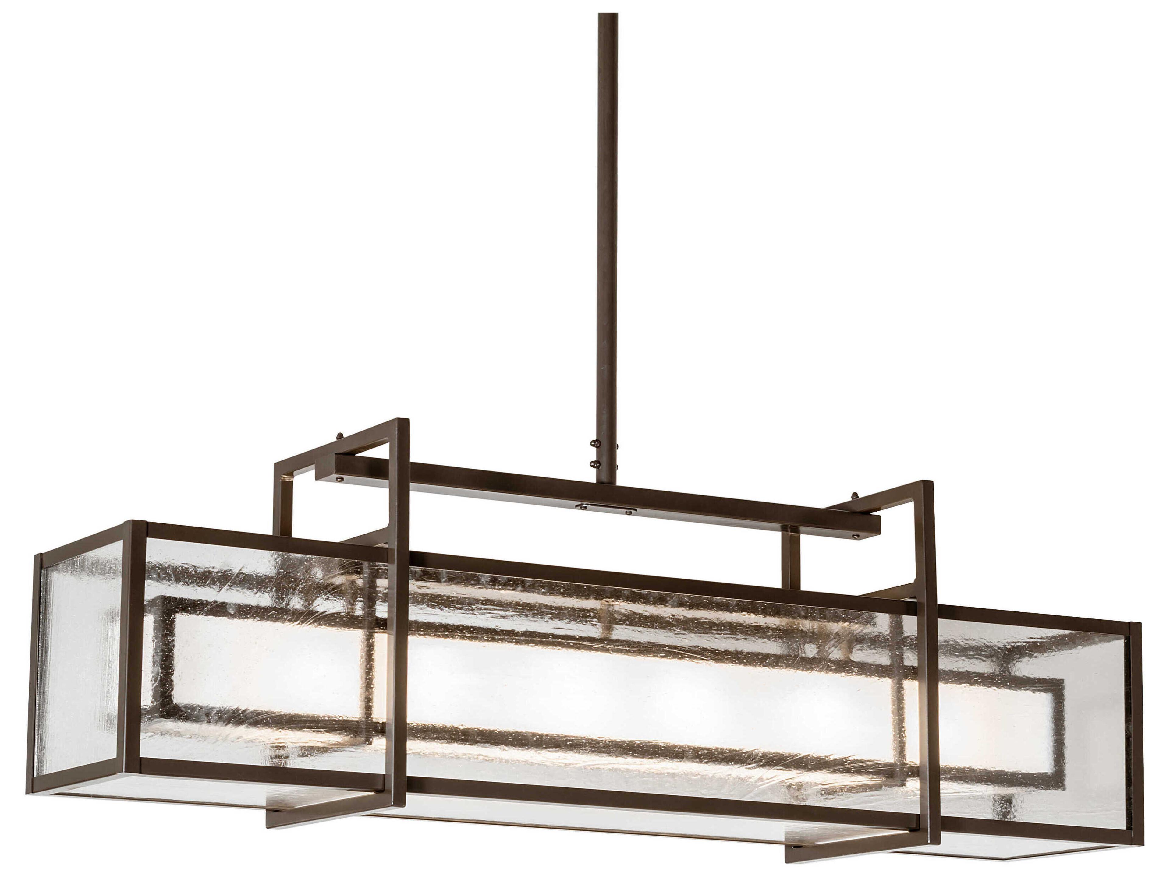 Meyda Nelson 6-Light Timeless Bronze Geometric Island Pendant