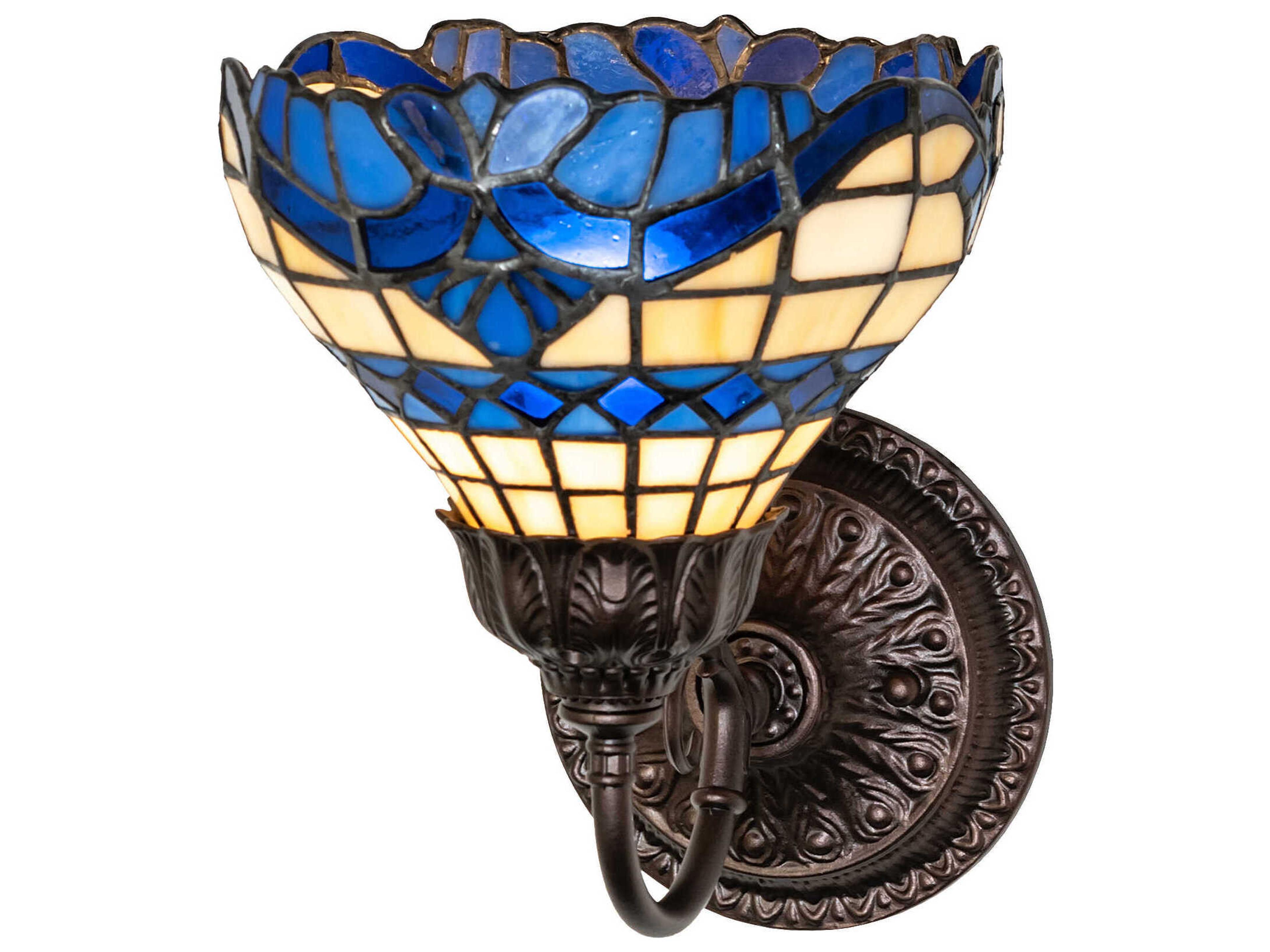 Meyda Baroque 1-Light Mahogany Bronze Traditional Wall Sconce