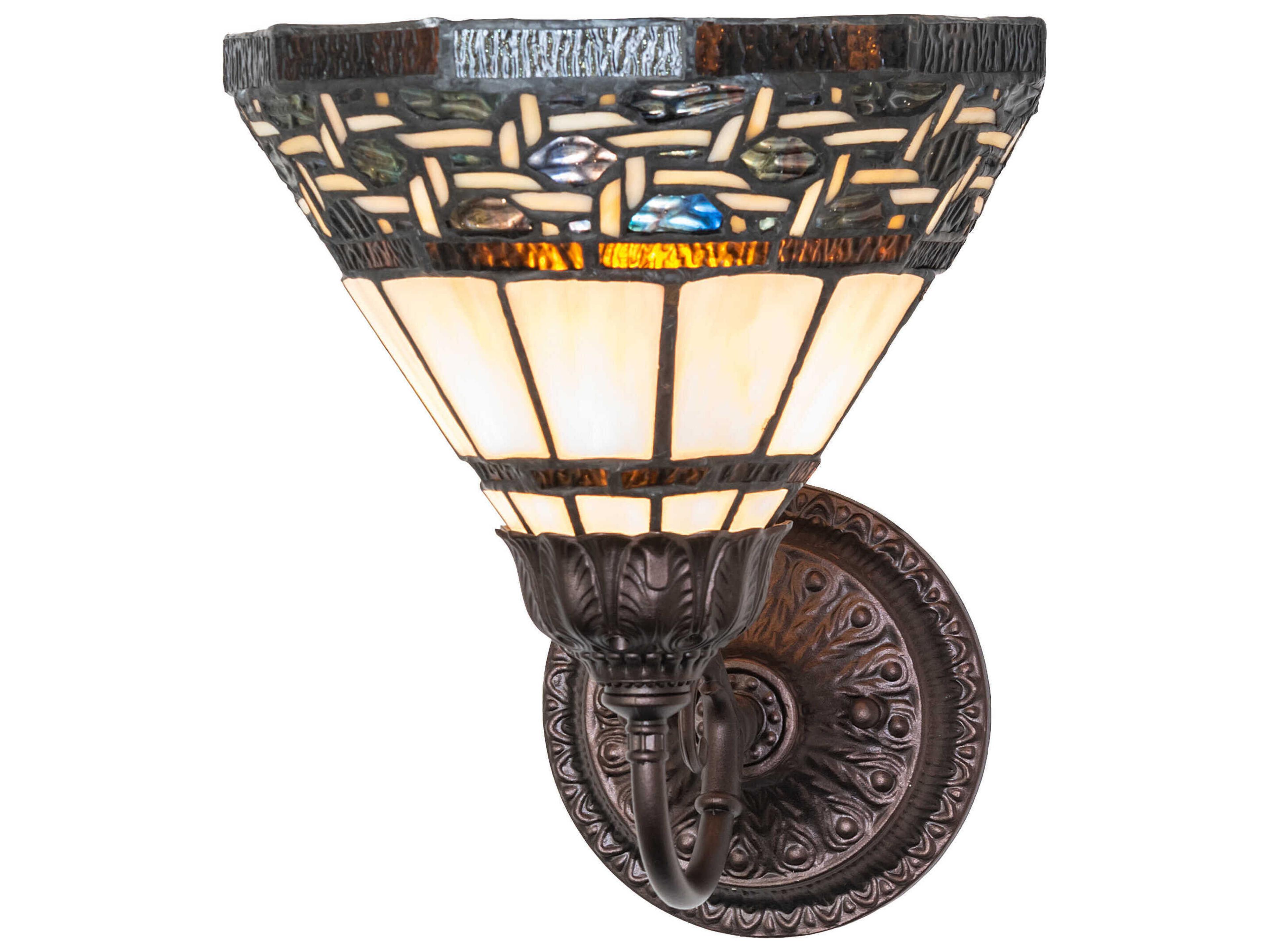 Meyda Ilona 1-Light Mahogany Bronze Traditional Wall Sconce