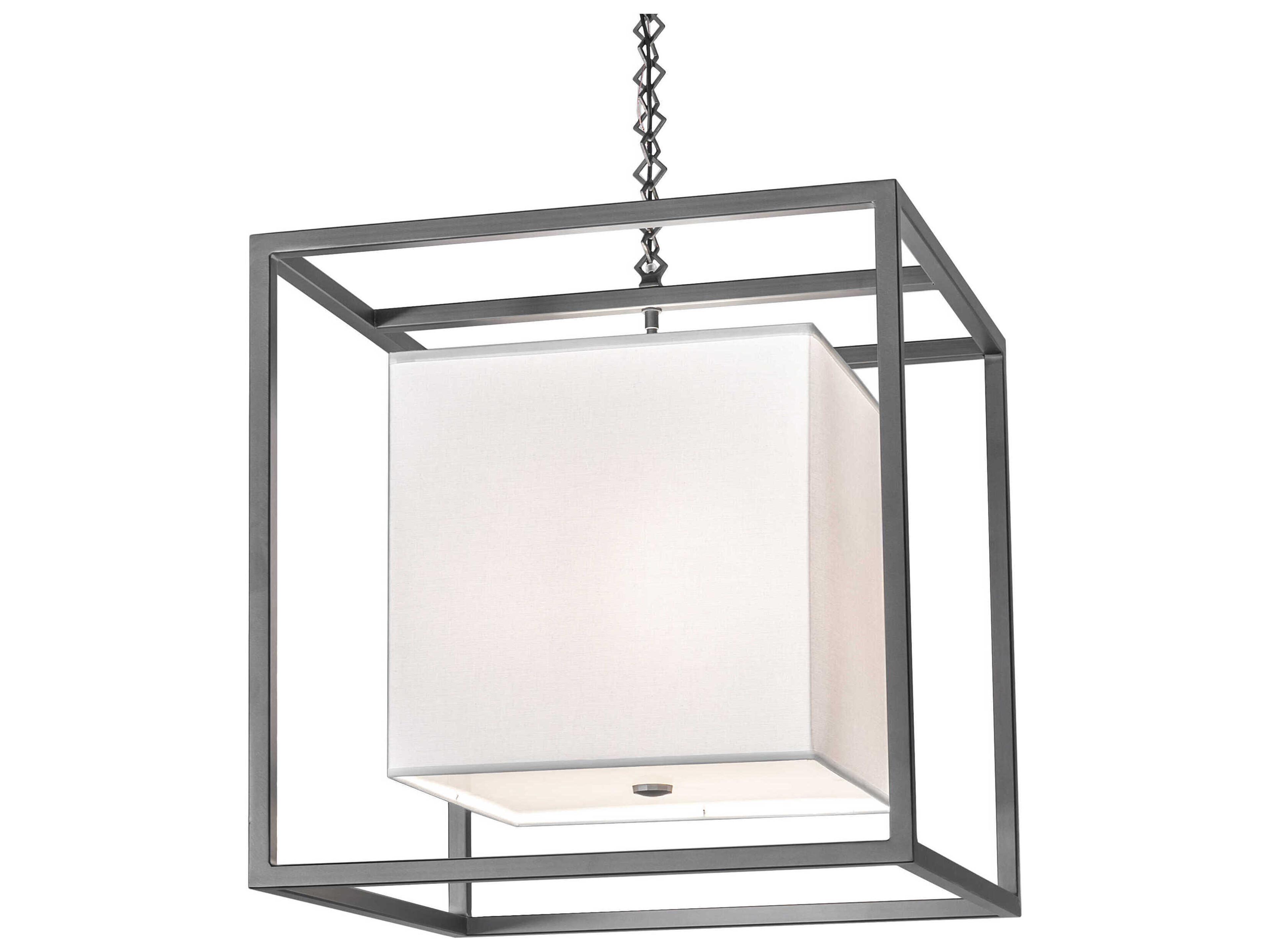 Meyda Kitzi Box 4-Light Wrought Iron Pendant