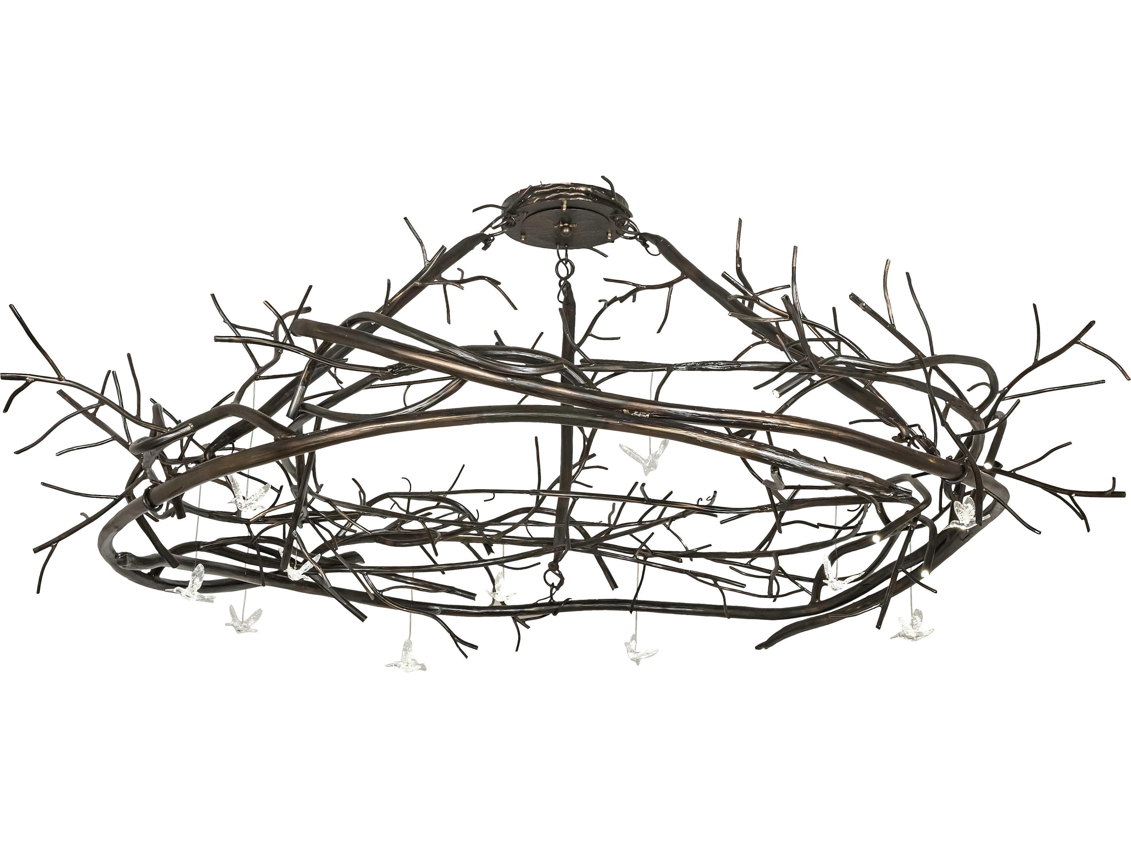 Meyda Gardner Dark Burnished Antique Copper Geometric Chandelier