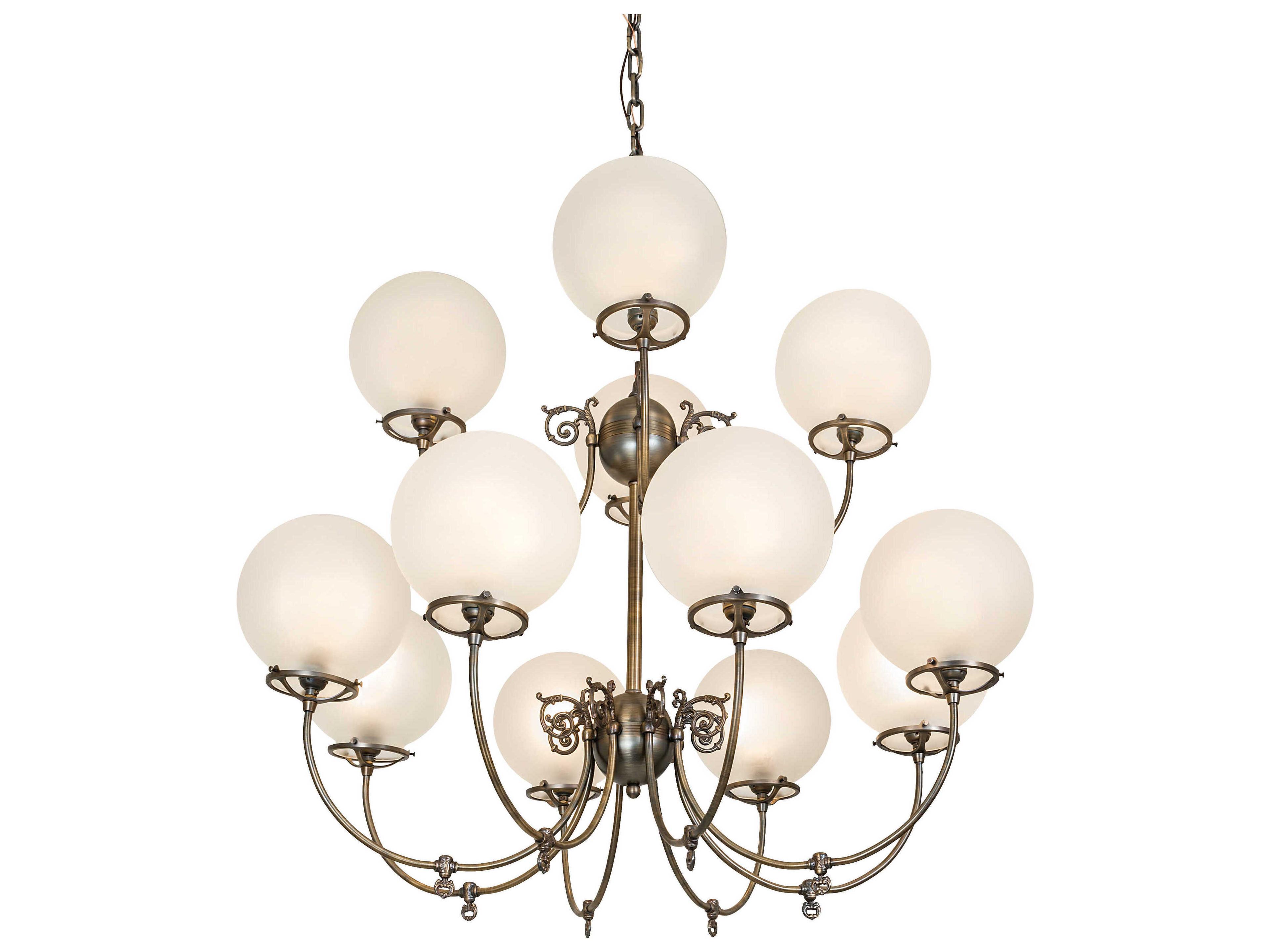 Meyda Revival 12-Light Antique Brass Chandelier