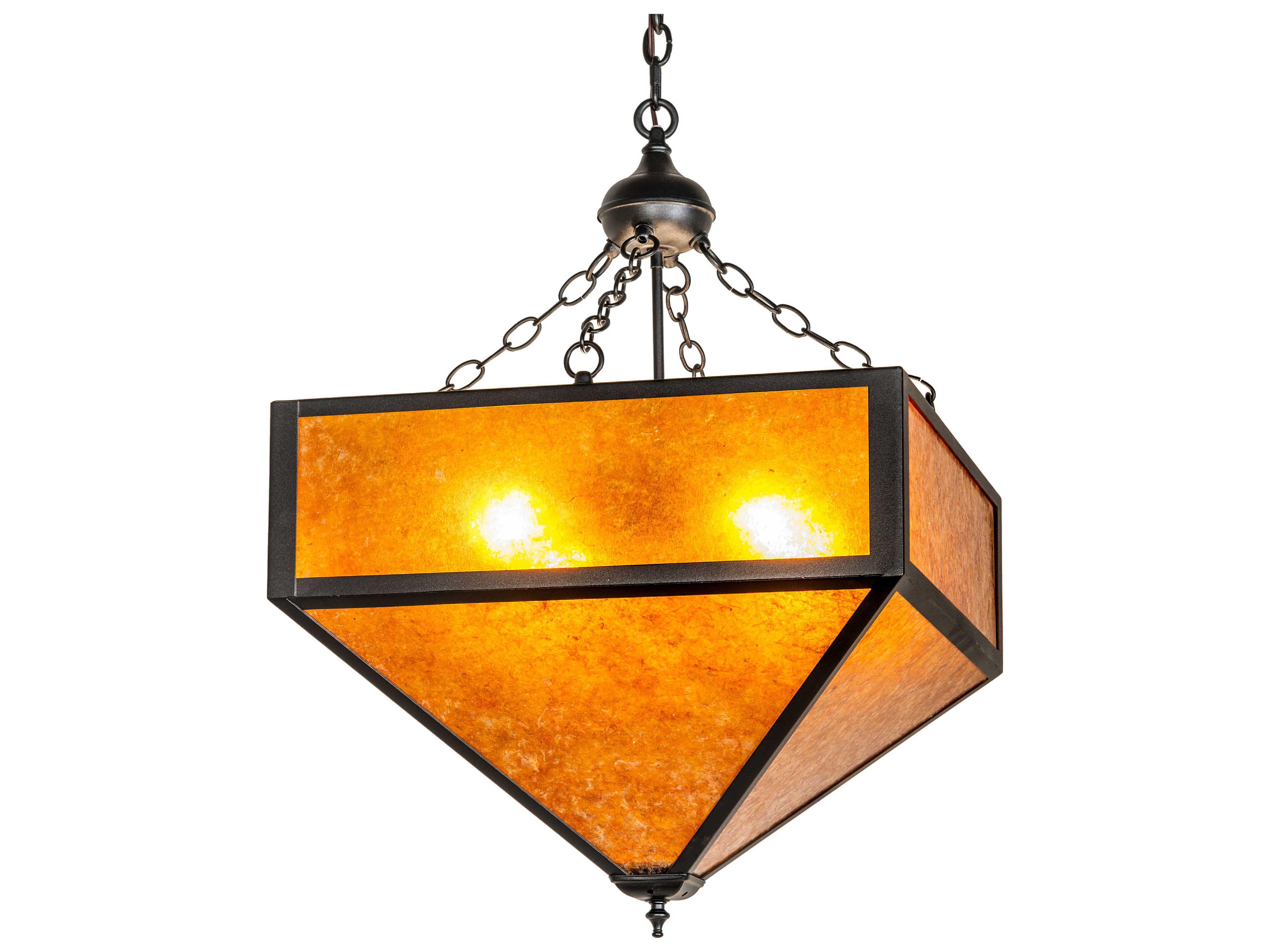 Meyda Mission 4-Light Textured Black Pendant