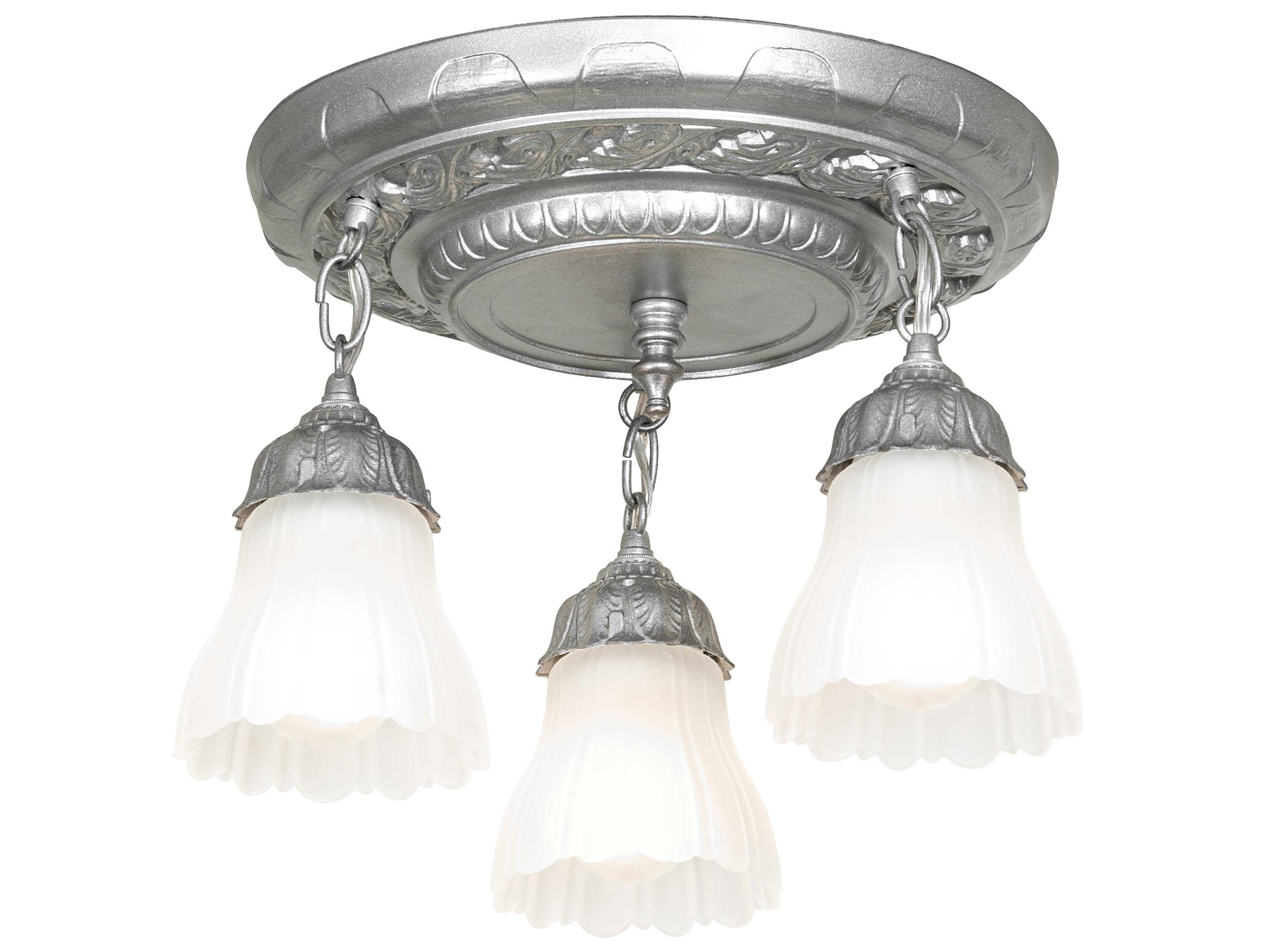 Meyda Victorian 3-Light Light Sandstone Semi Flush Mount