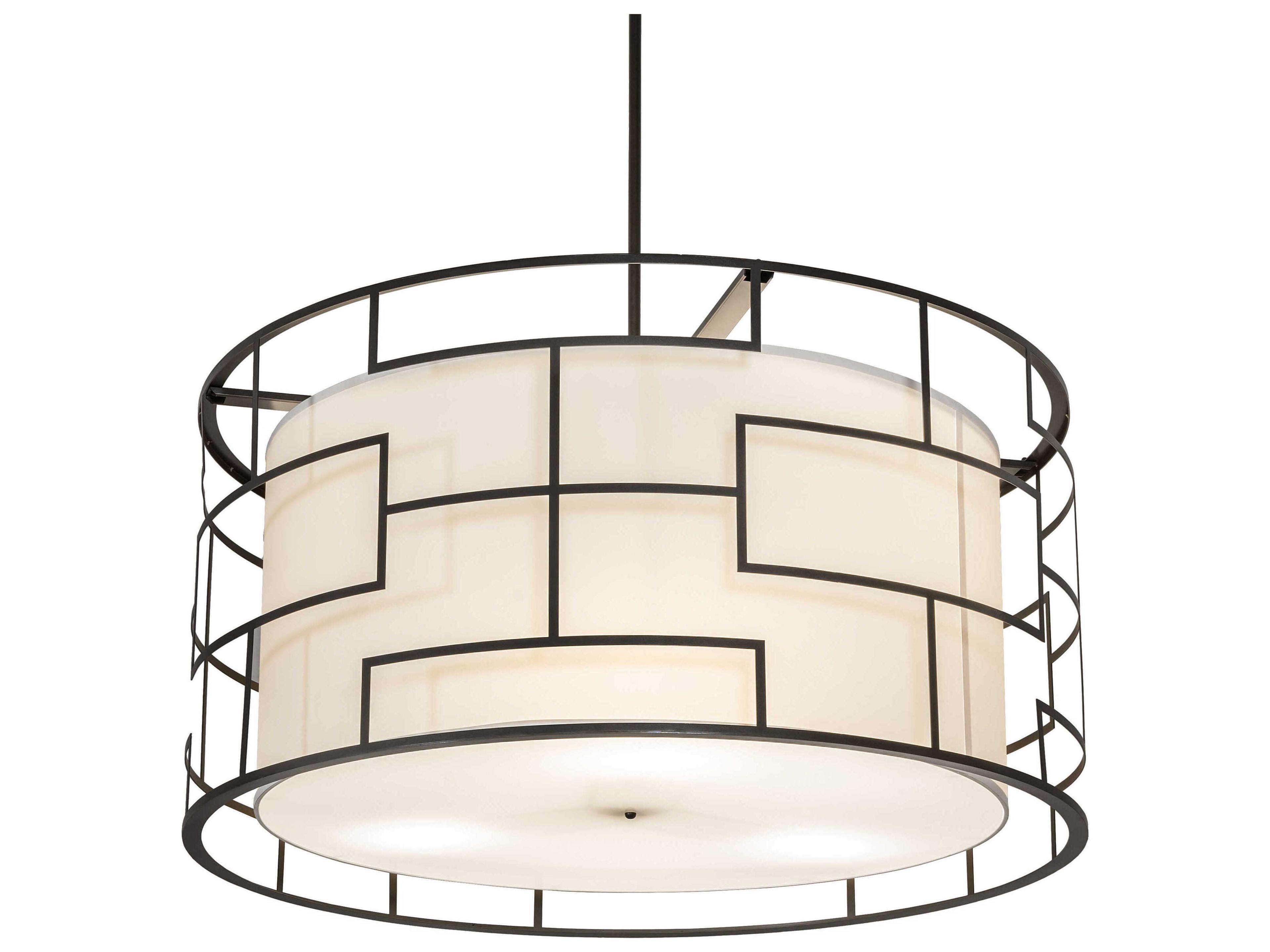 Meyda Cilindro 6-Light Bronze Pendant