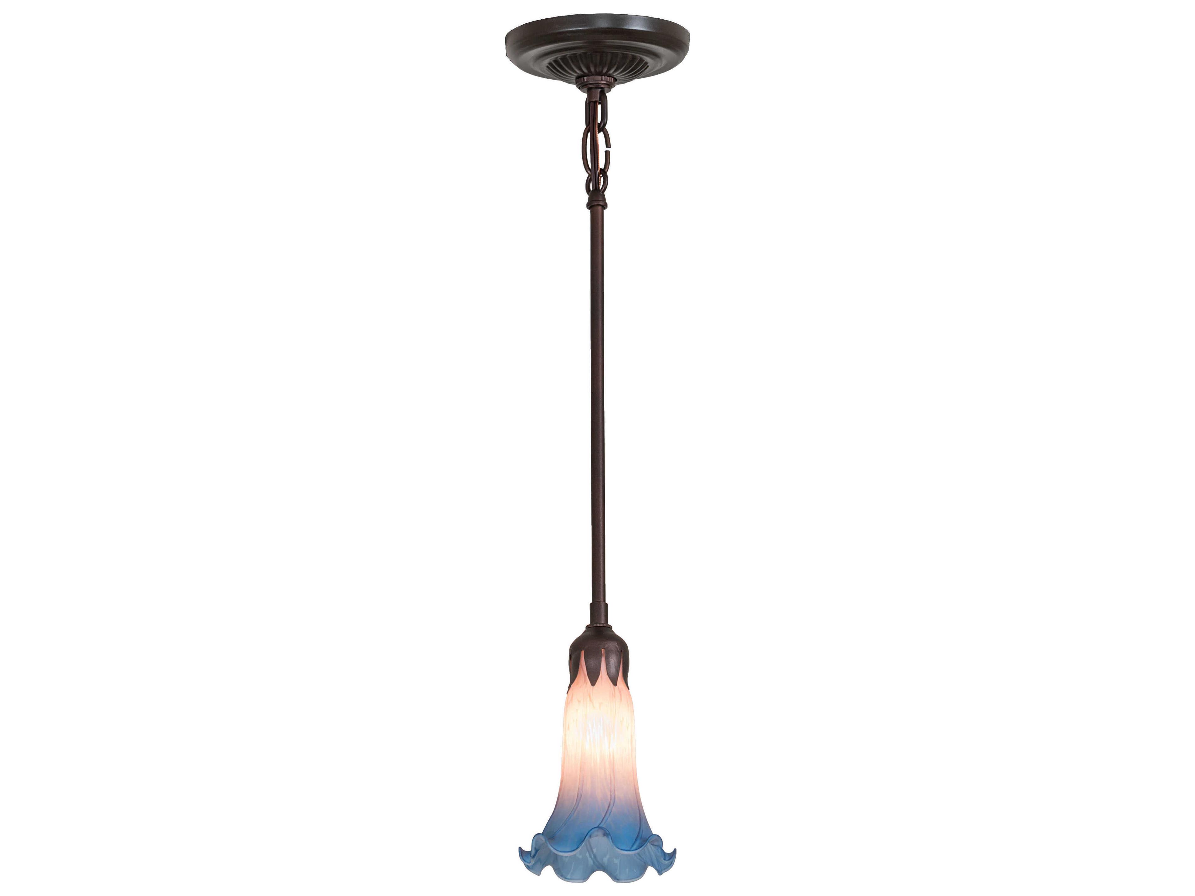Meyda Tiffany Pond Lily 1-Light Bronze Traditional Mini Pendant