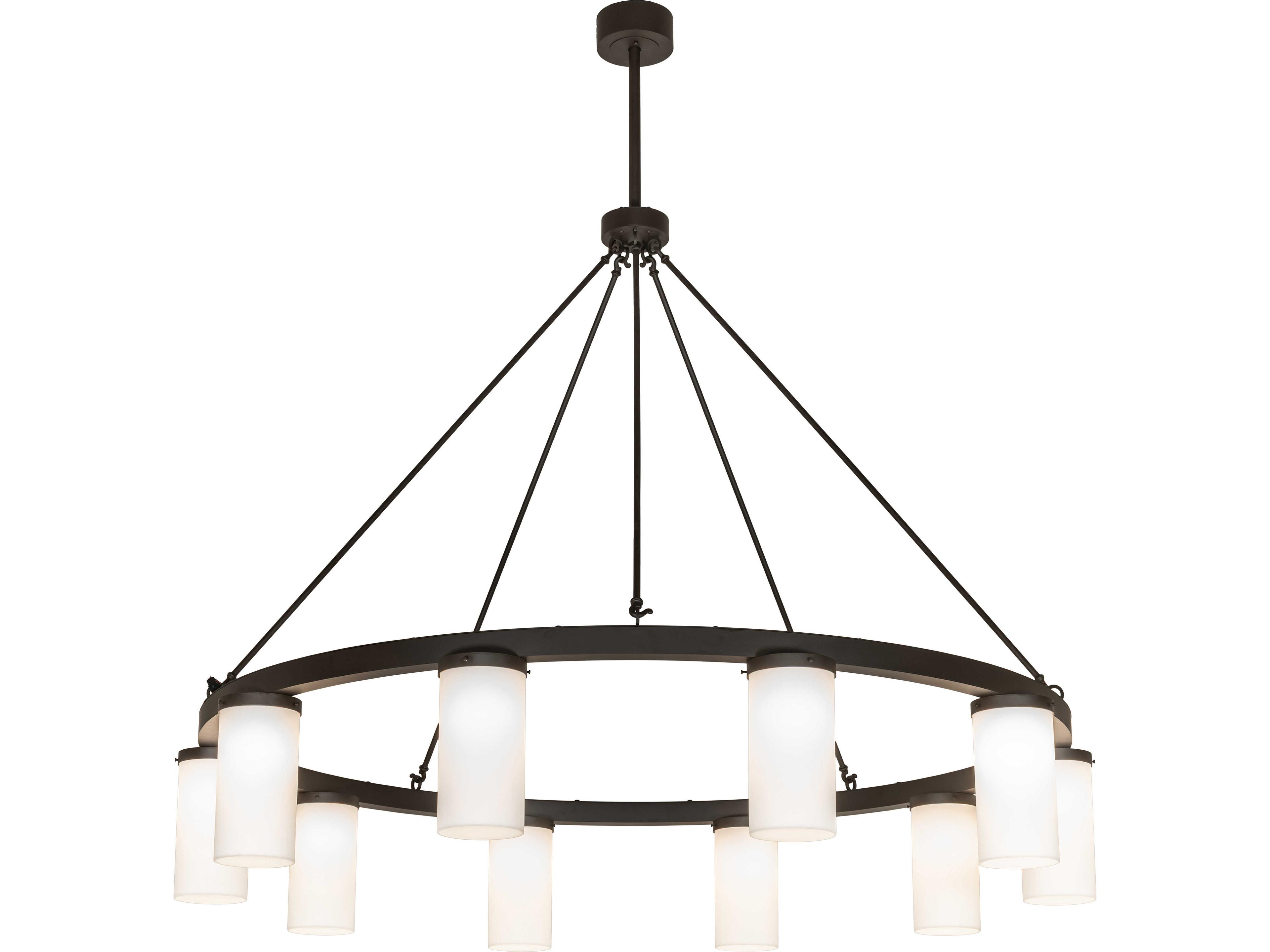 Meyda Loxley 10-Light Statuario Idalight Bronze Cylinder Chandelier