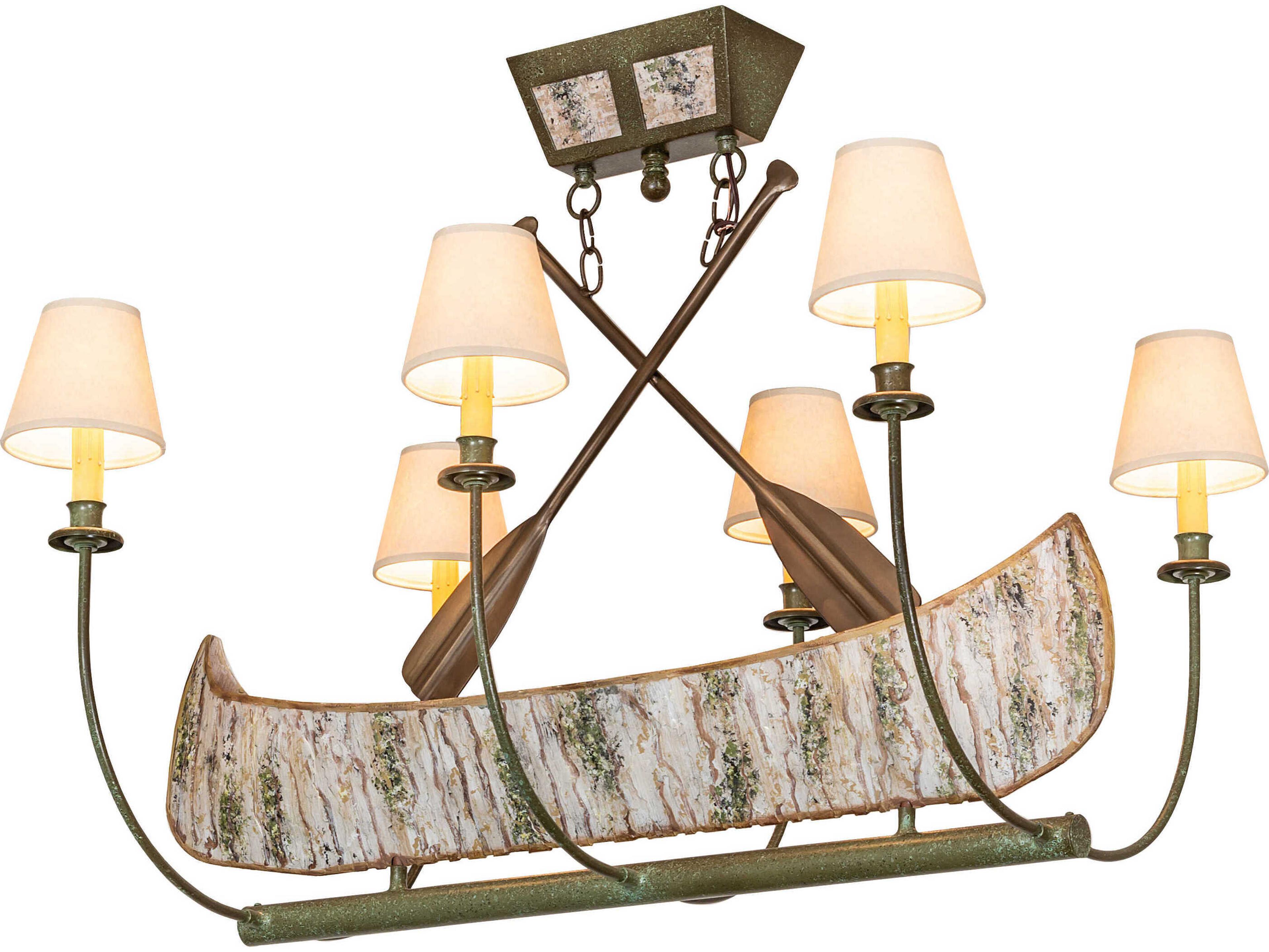 Meyda Canoe 6-Light Tarnished Copper Chandelier