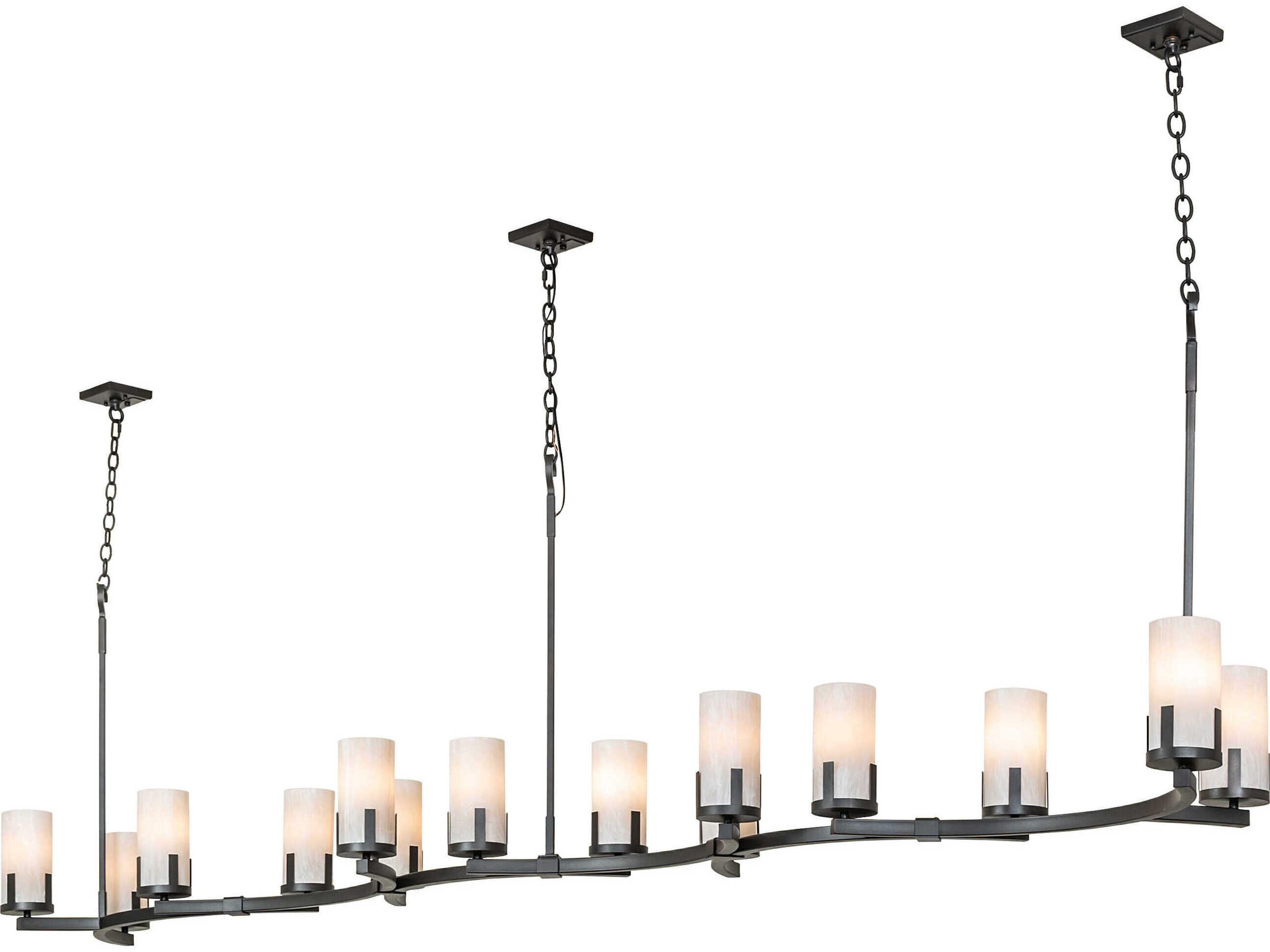 Meyda Cero 14-Light Charred Iron Island Pendant