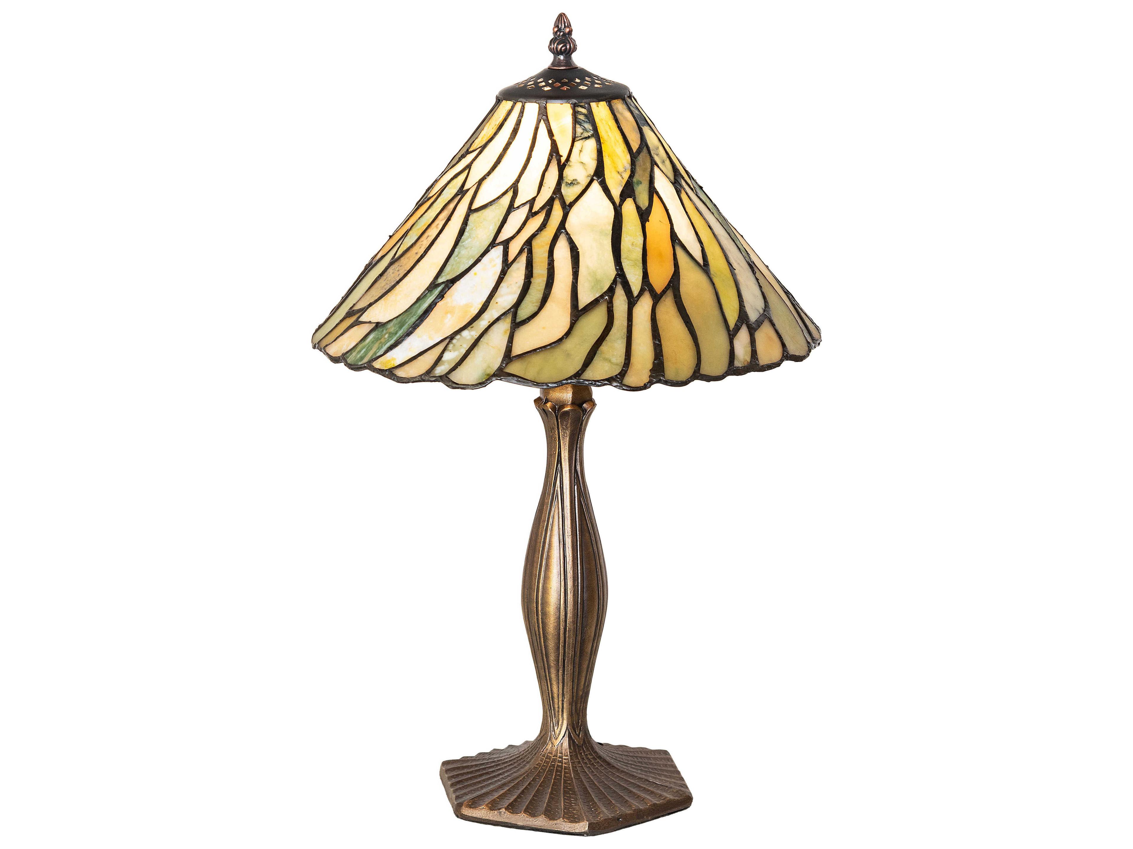 Meyda Willow 1-Light Mahogany Bronze Table Lamp