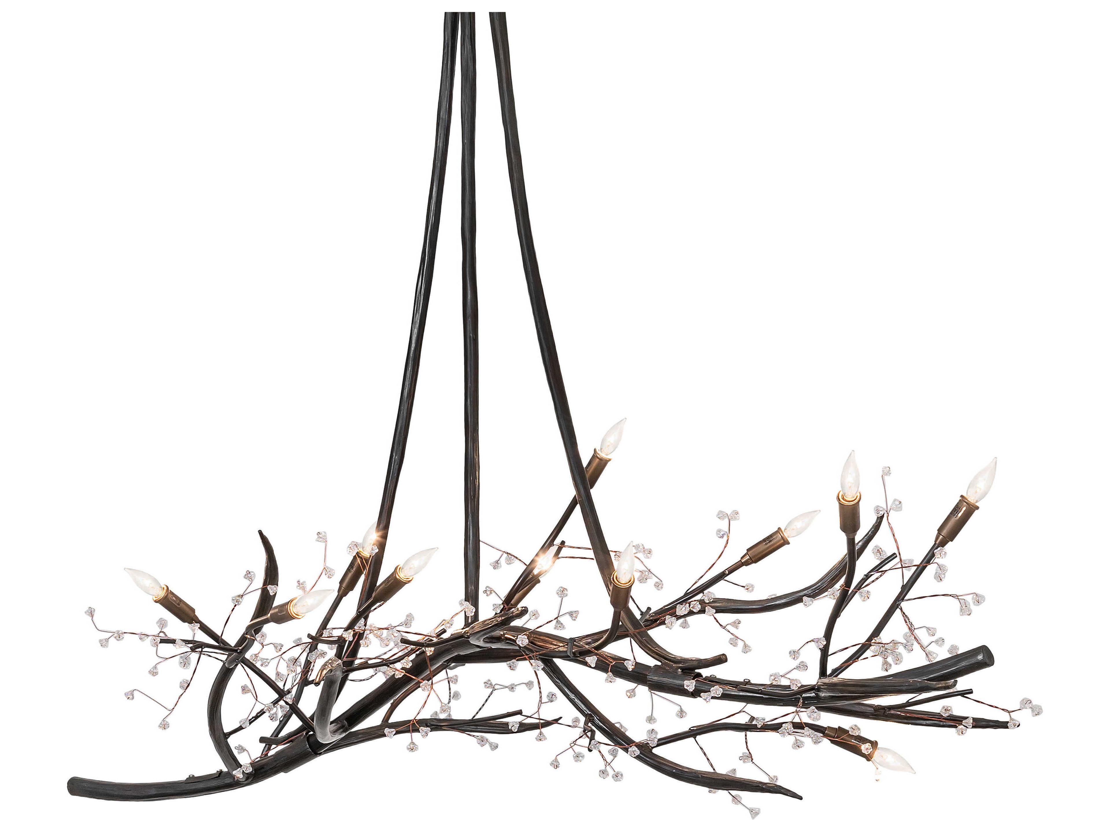 Meyda Winter Solstice 11-Light Dark Burnished Antique Copper Island Pendant