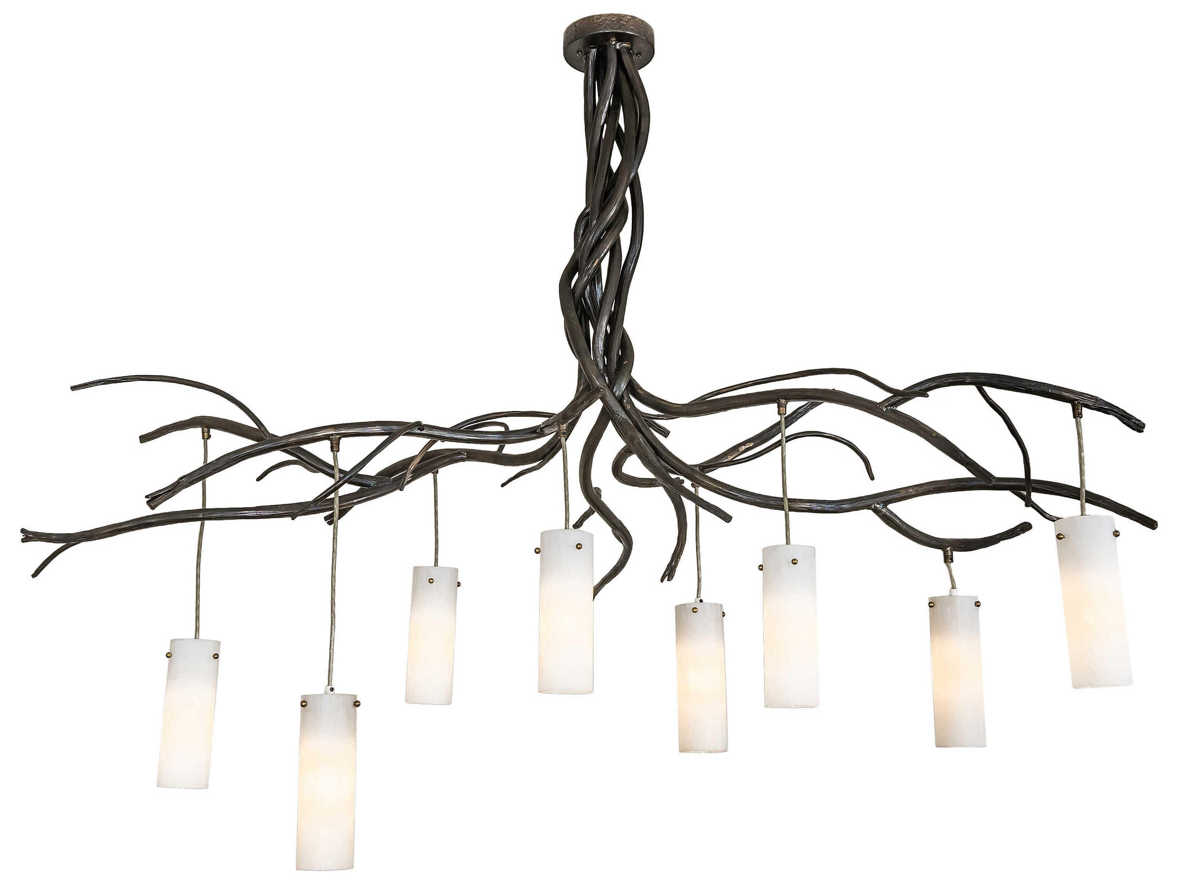 Meyda Winter Solstice 8-Light Dark Burnished Antique Copper Island Pendant