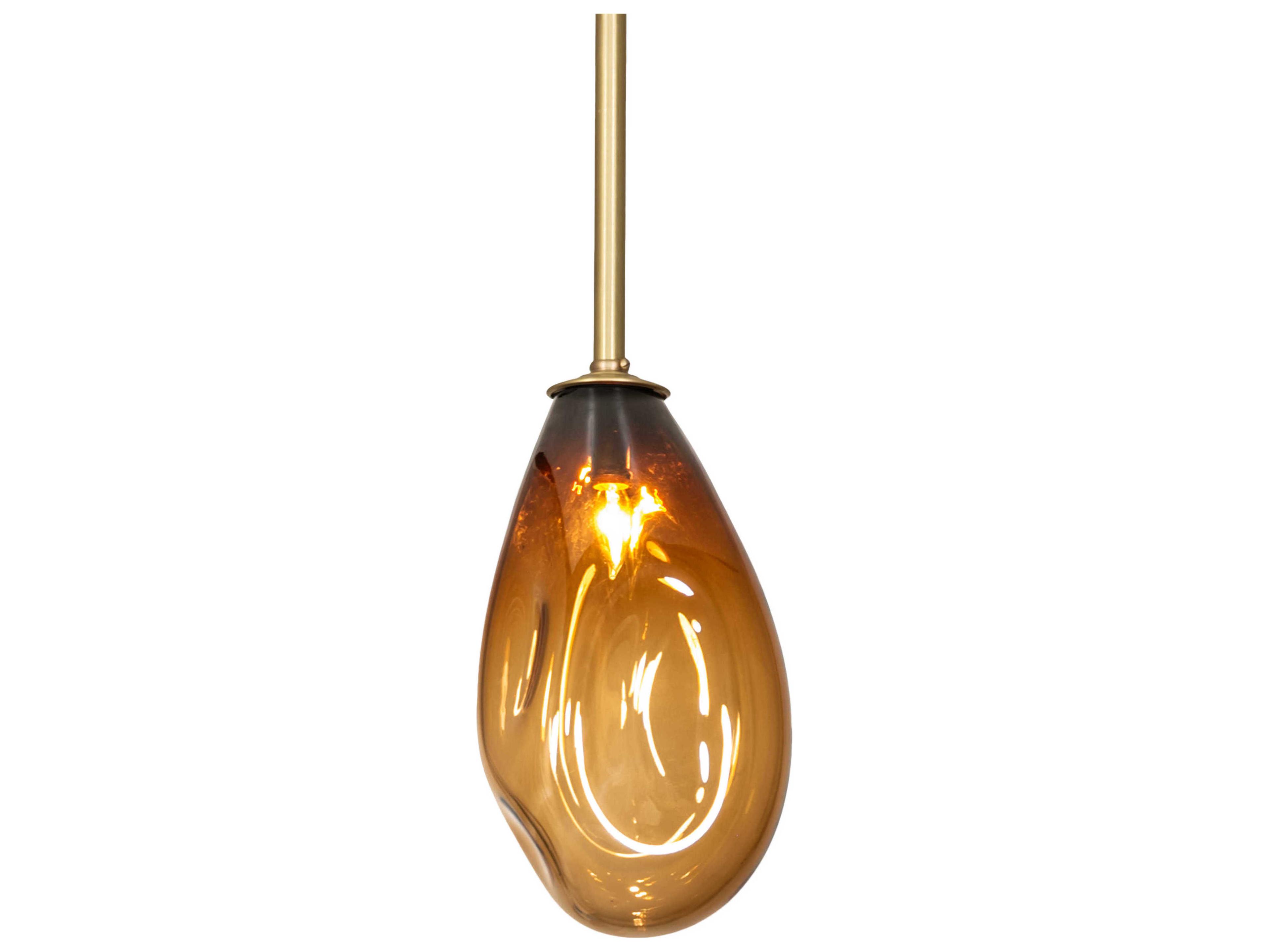 Meyda Celine 1-Light Brushed Brass Mini Pendant
