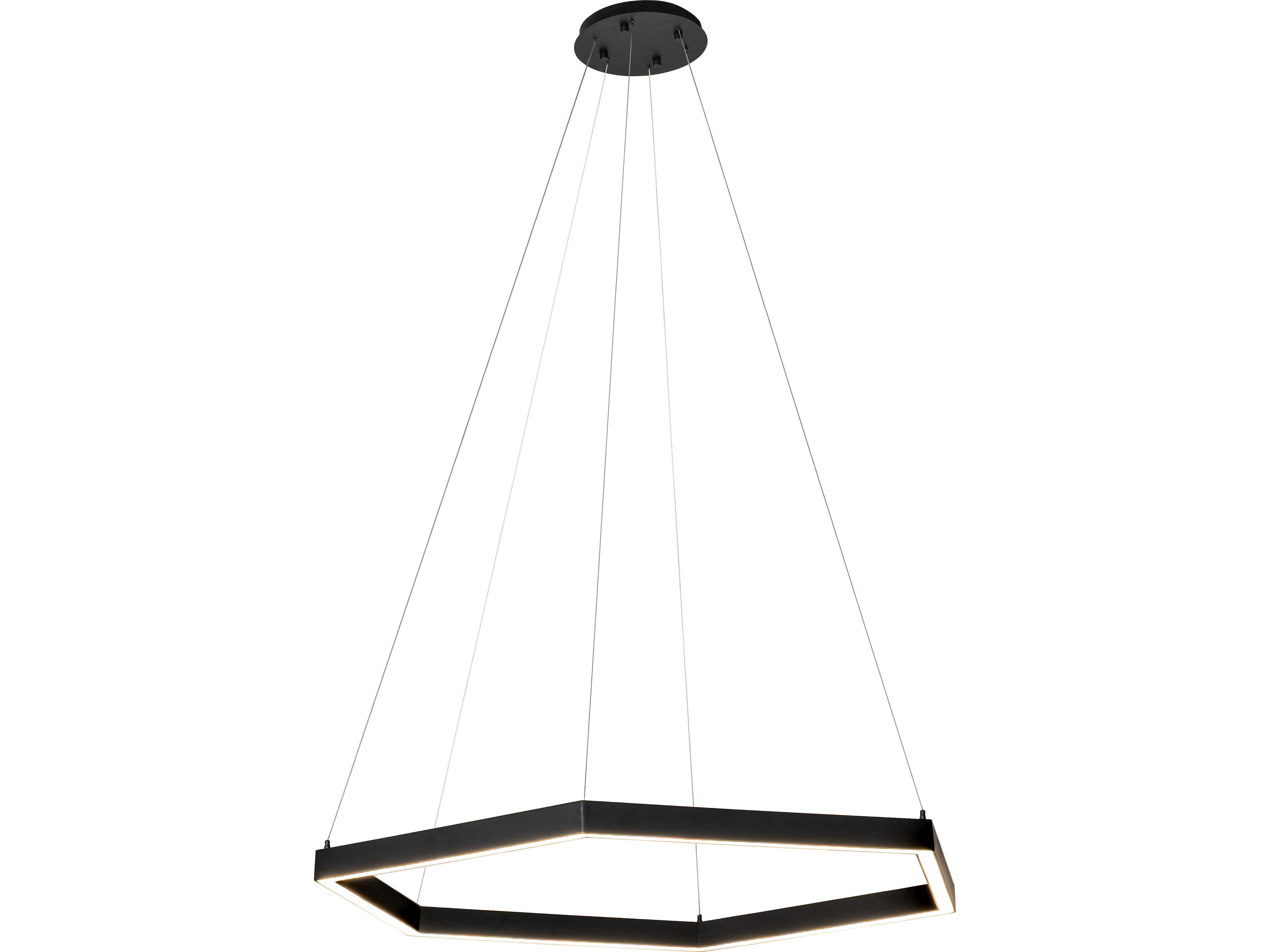 Meyda Anillo Statuario Idalight Black Geometric Pendant
