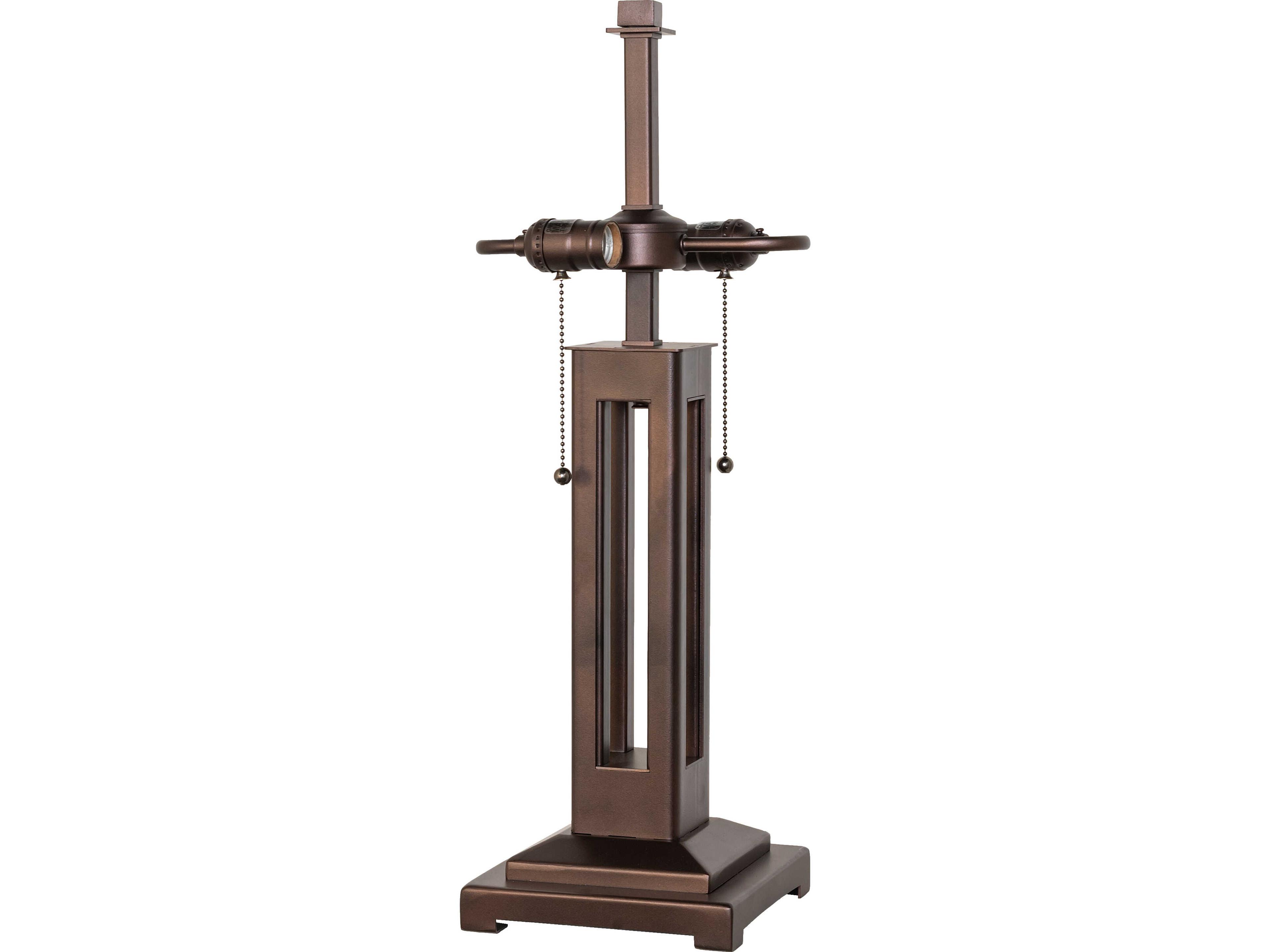 Meyda Abilene Mahogany Bronze 2-Light Table Lamp