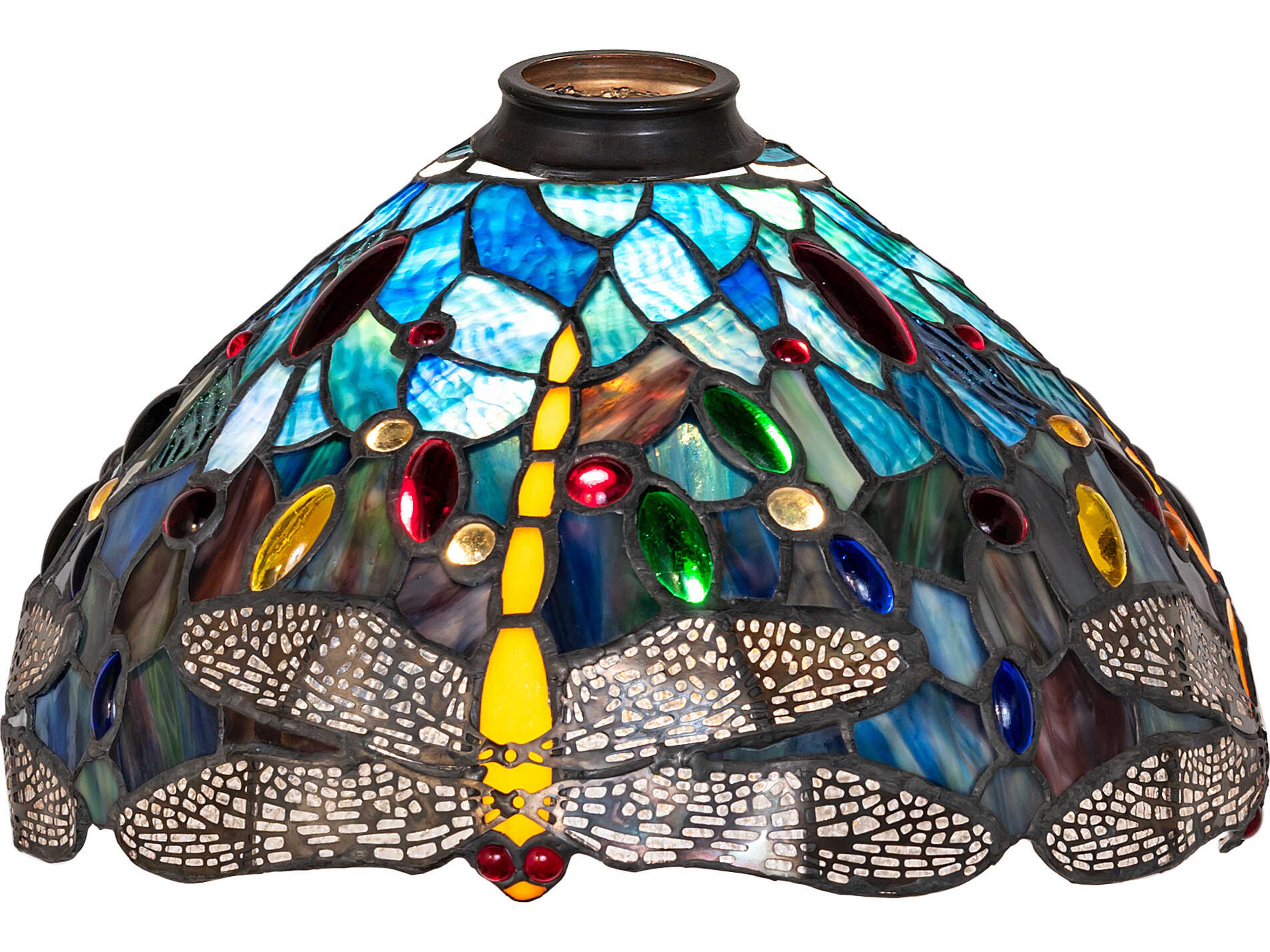 Meyda Tiffany Hanging Head Dragonfly Stained Glass