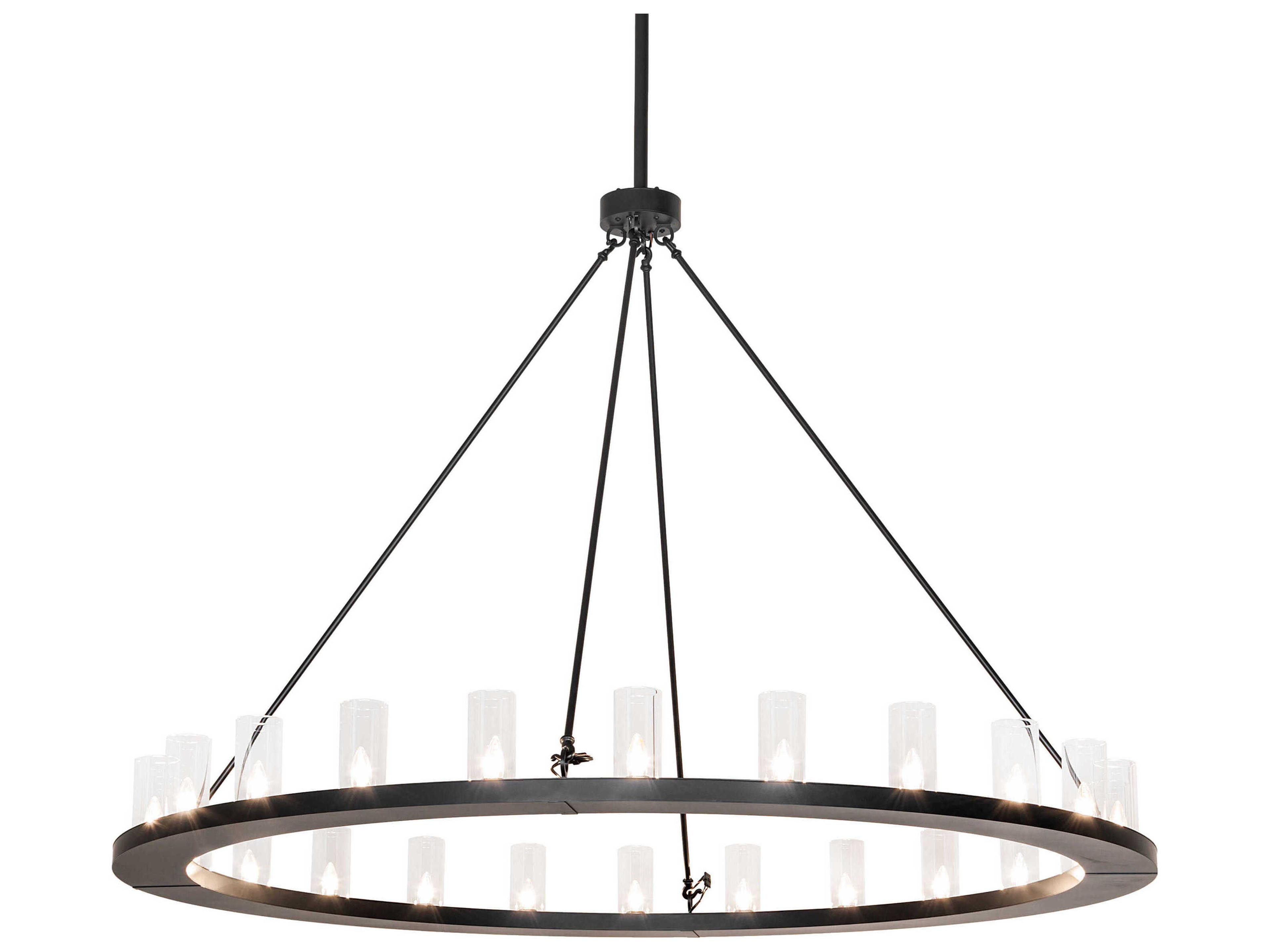 Meyda Loxley 24-Light Solar Black Chandelier