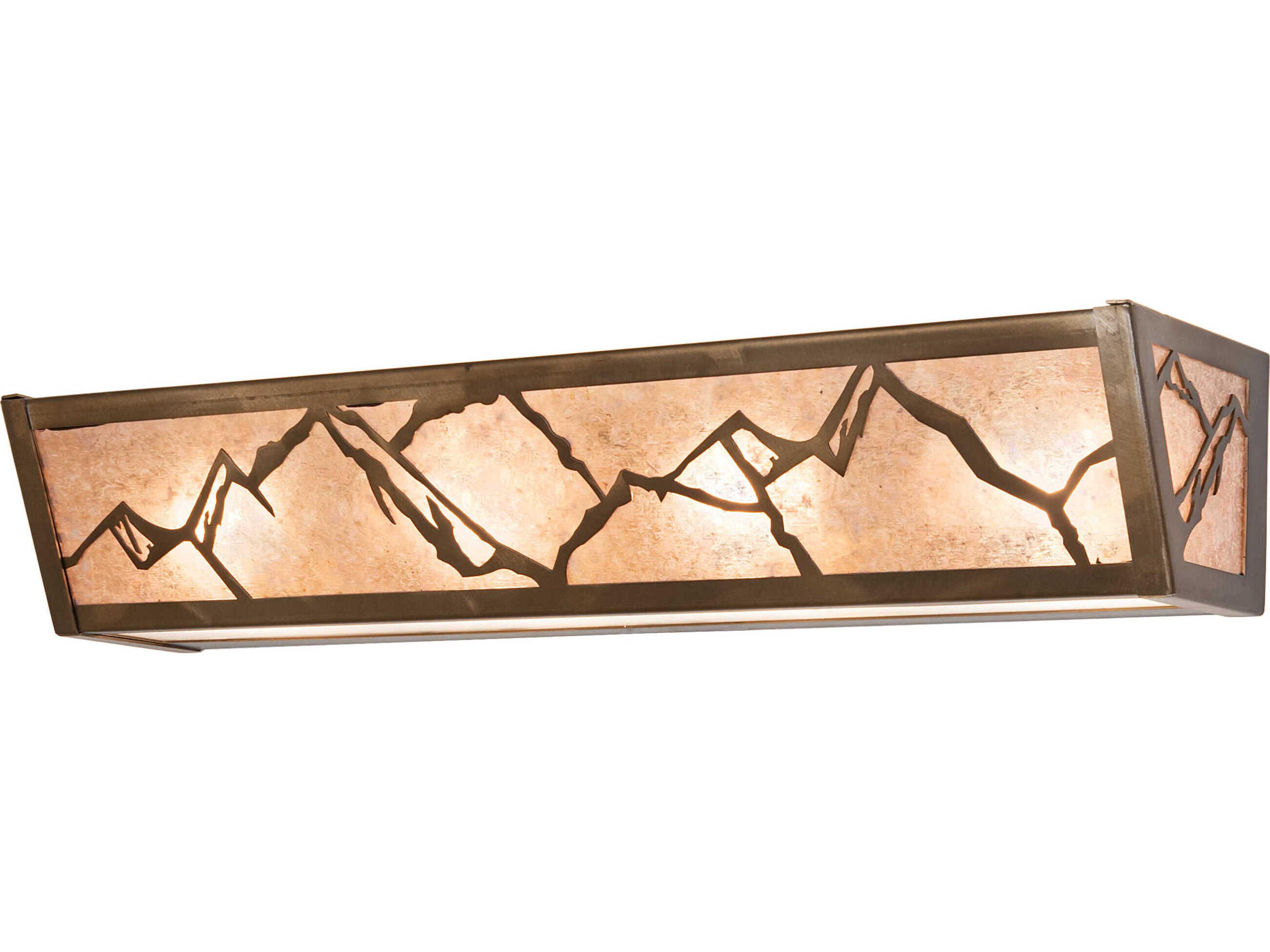 Meyda Mountains 4-Light Antique Copper Vanity Light