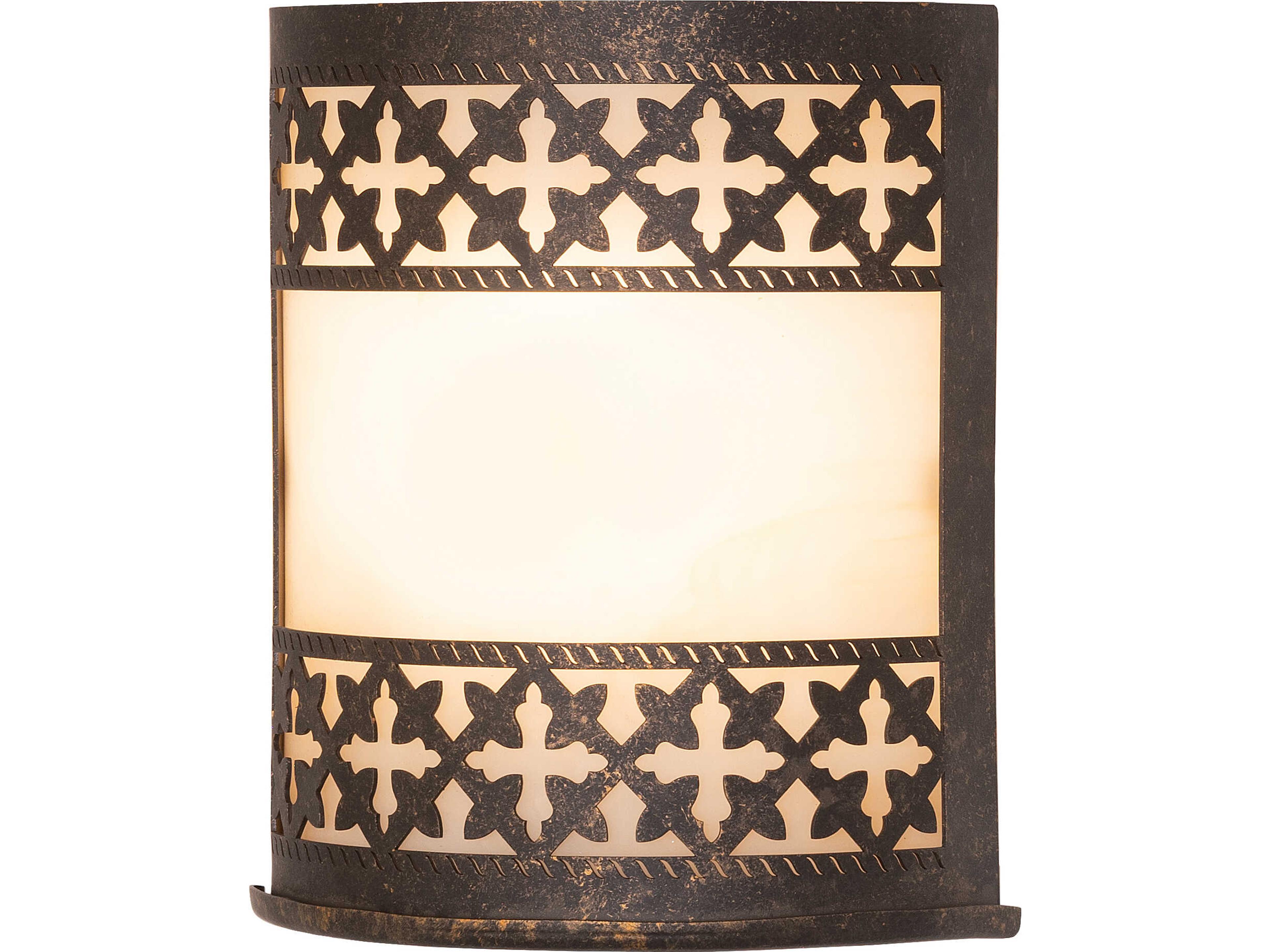 Meyda Cardiff 1-Light Sahara Taupe Idalight Bronze Wall Sconce