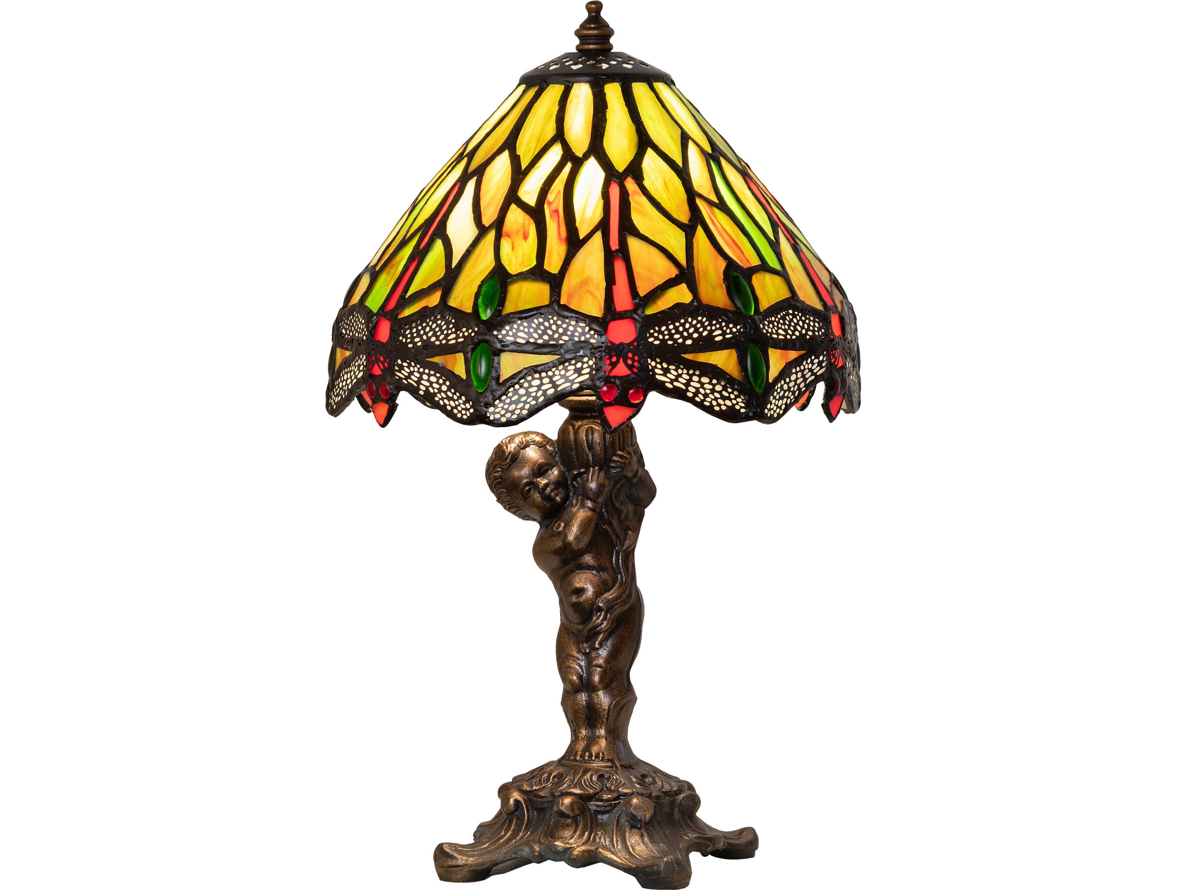 Meyda Tiffany Hanginghead Dragonfly Bronze Traditional Table Lamp